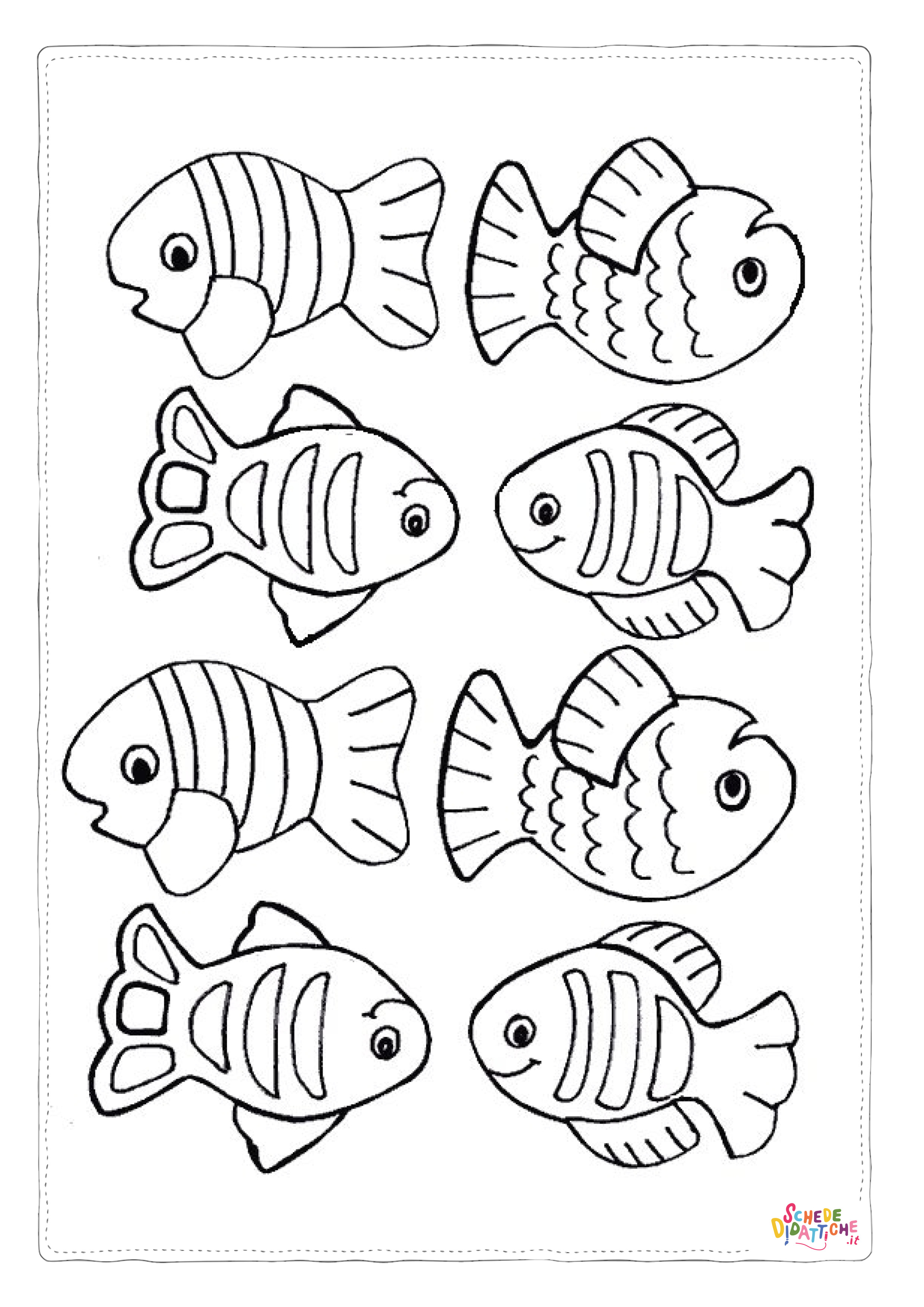 Disegno "Disegno di pesce da stampare e colorare 207" Disegno di pesce da stampare e colorare 207