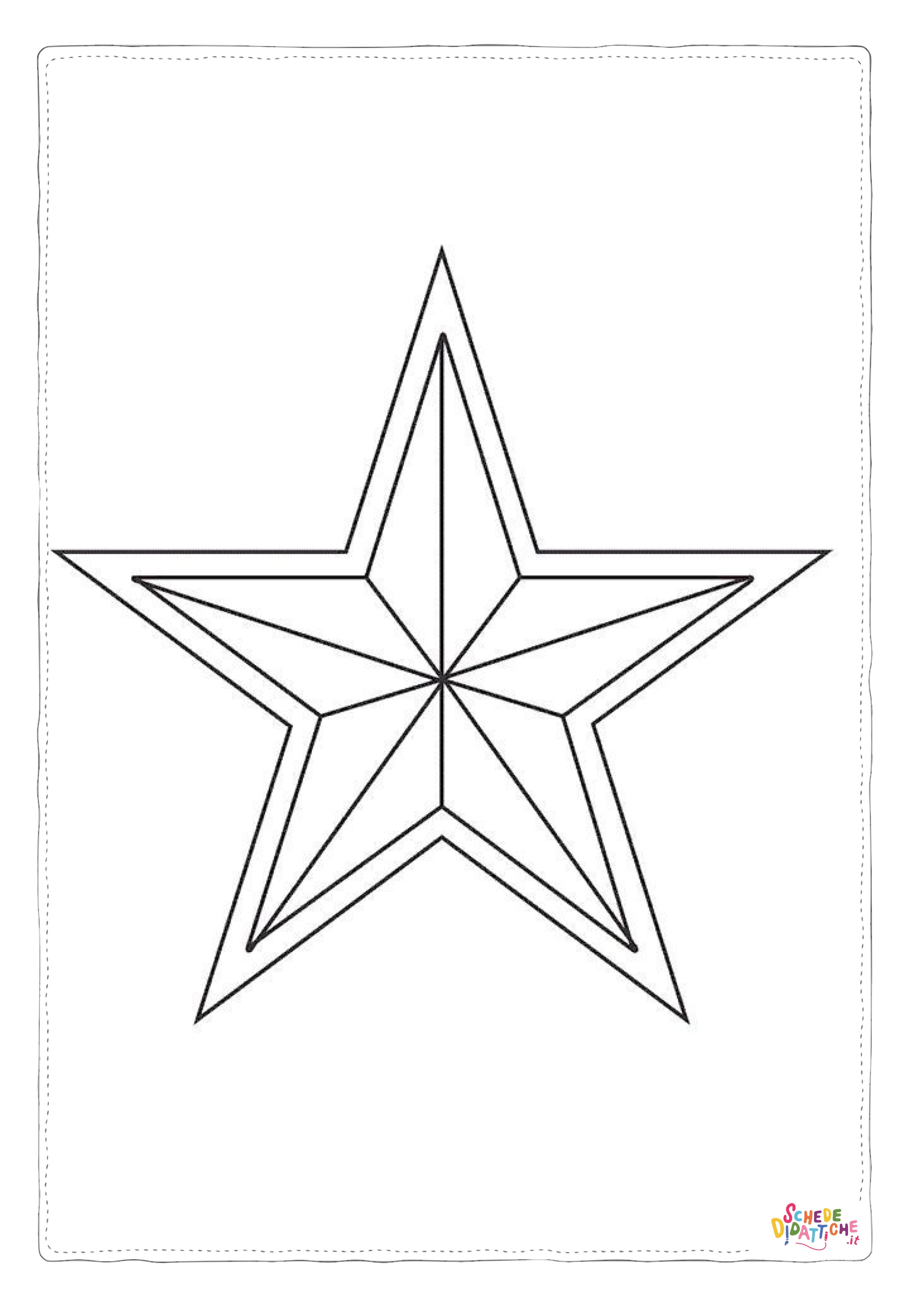 Disegno di stella da stampare e colorare 14