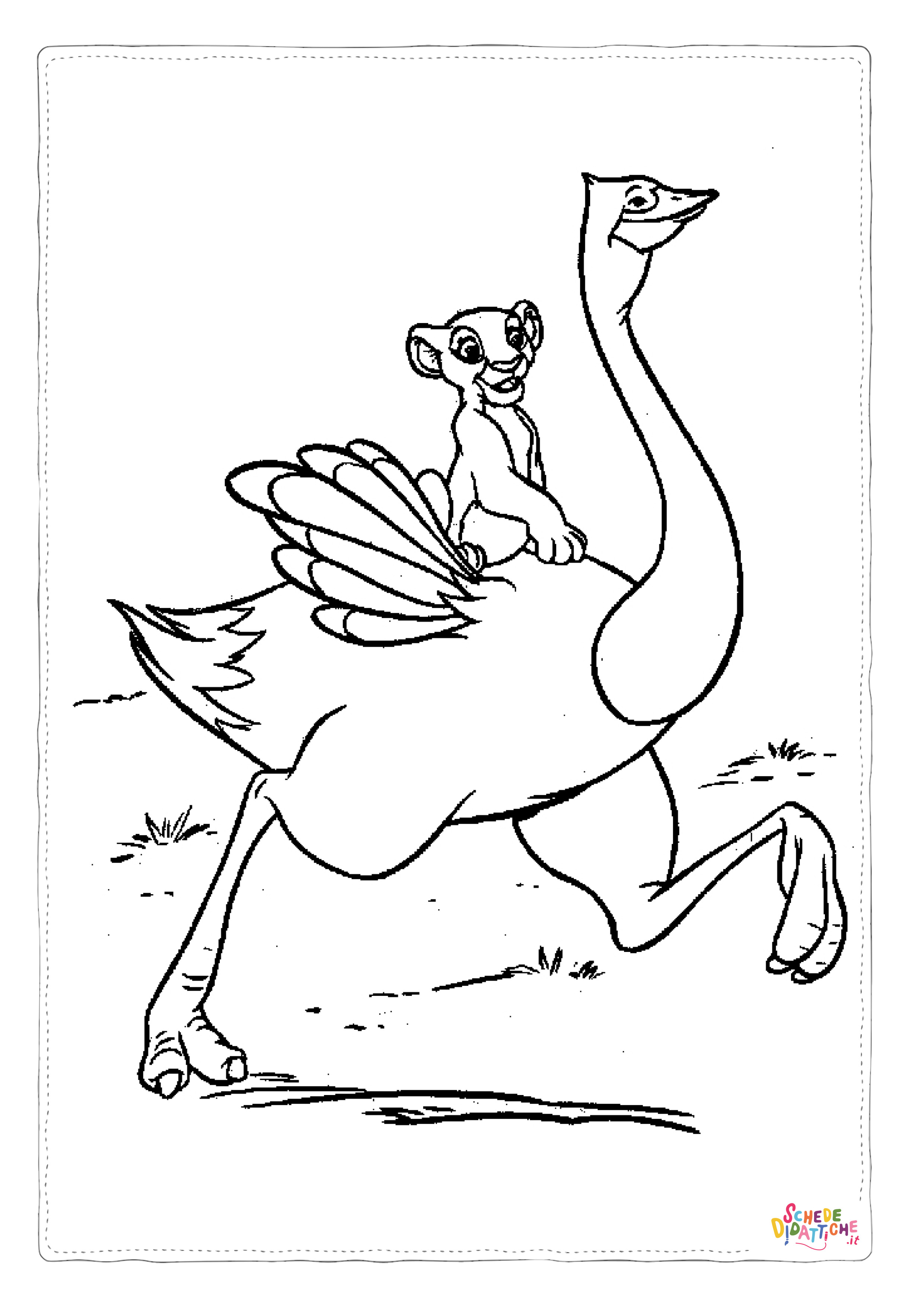 Disegno "Disegno di Re Leone da stampare e colorare 215" Disegno di Re Leone da stampare e colorare 215