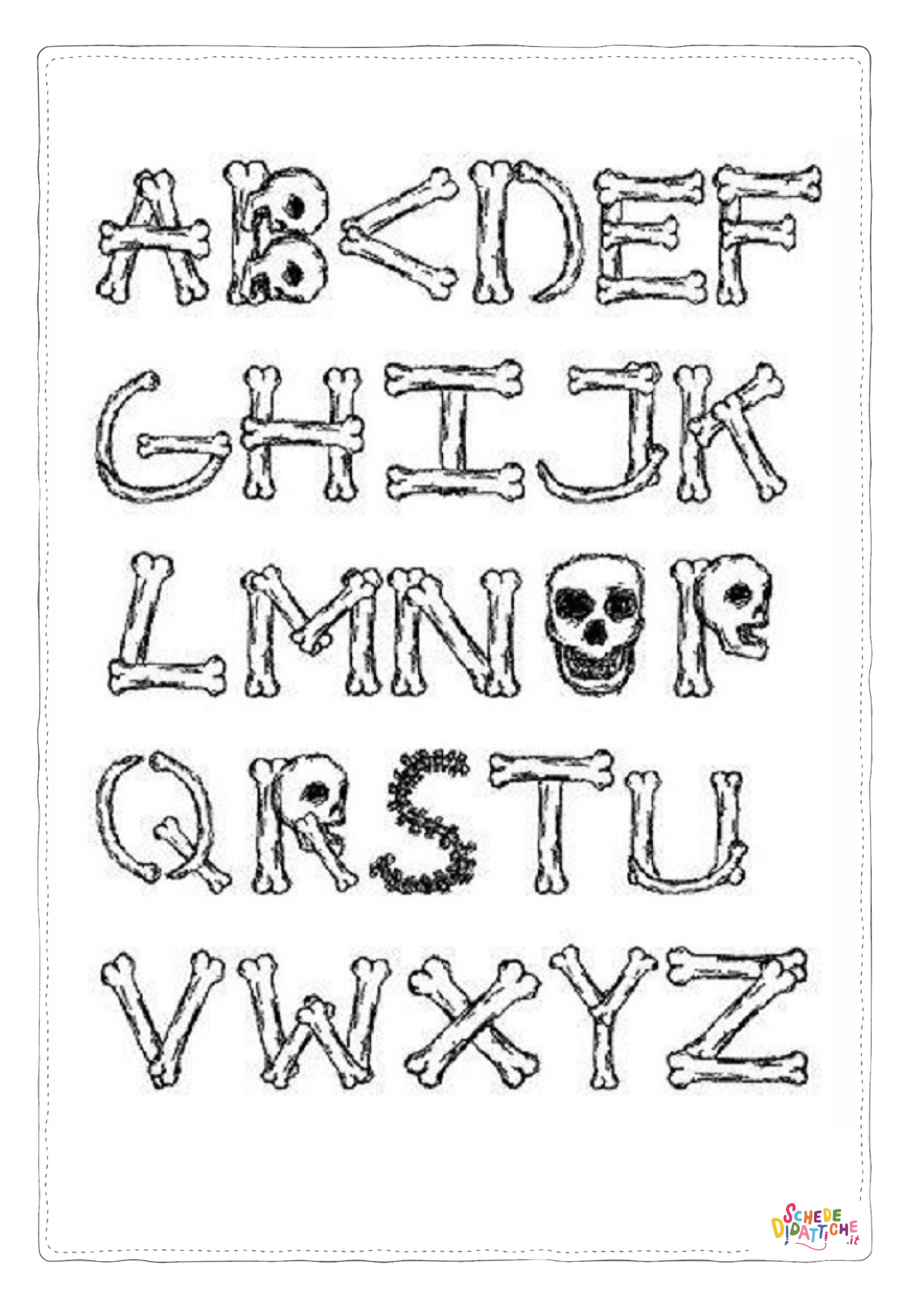 Disegno "Disegno di lettera dell'alfabeto da stampare e colorare 19" Disegno di lettera dell'alfabeto da stampare e colorare 19