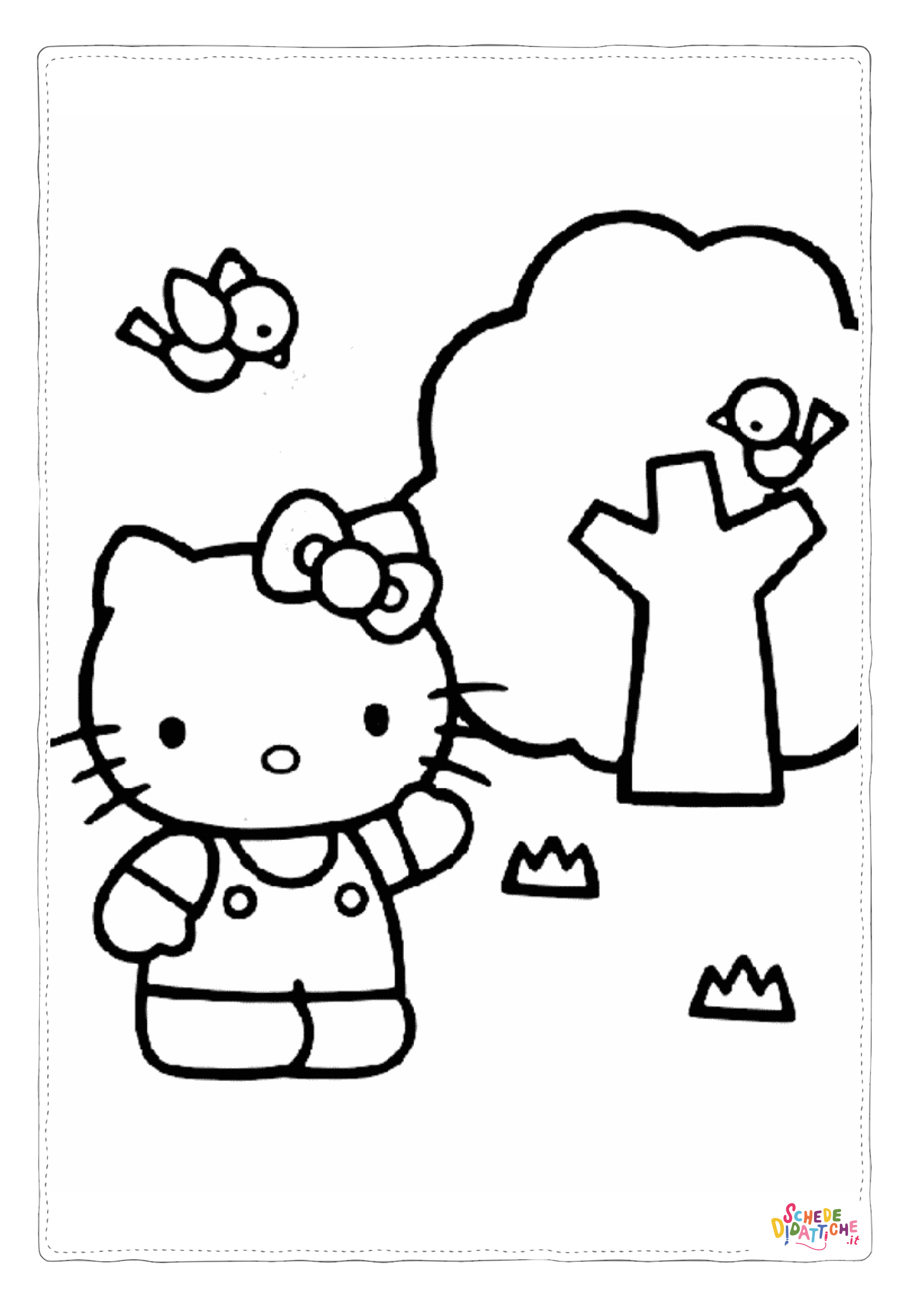 Disegno "Disegno di Hello Kitty da stampare e colorare 133" Disegno di Hello Kitty da stampare e colorare 133