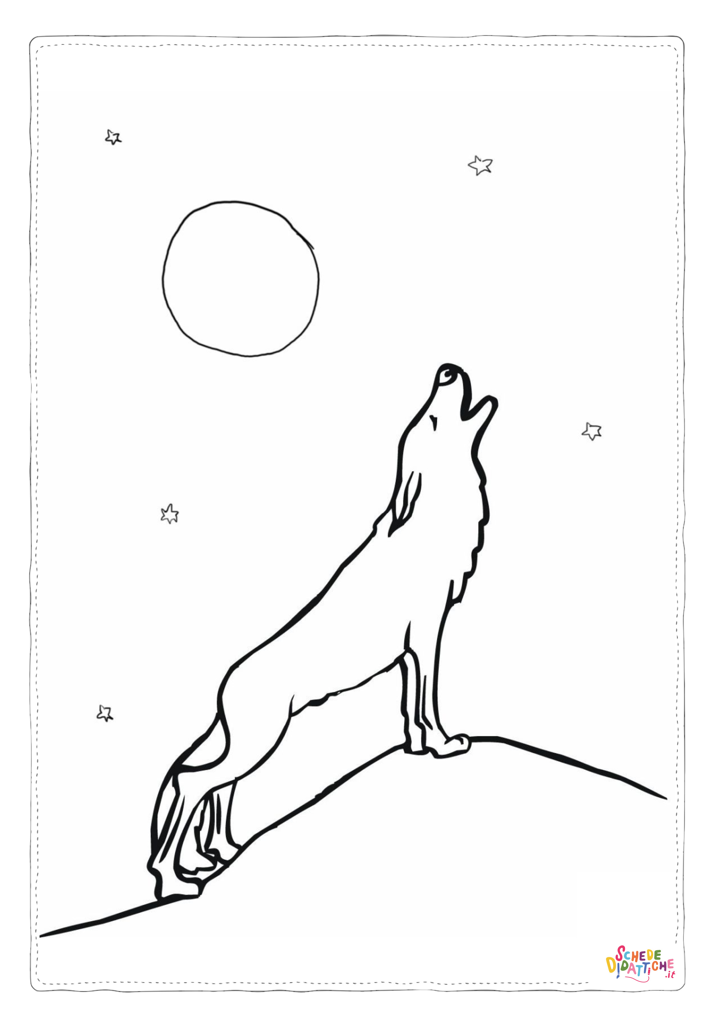 Disegno "Disegno di lupo da stampare e colorare 59" Disegno di lupo da stampare e colorare 59