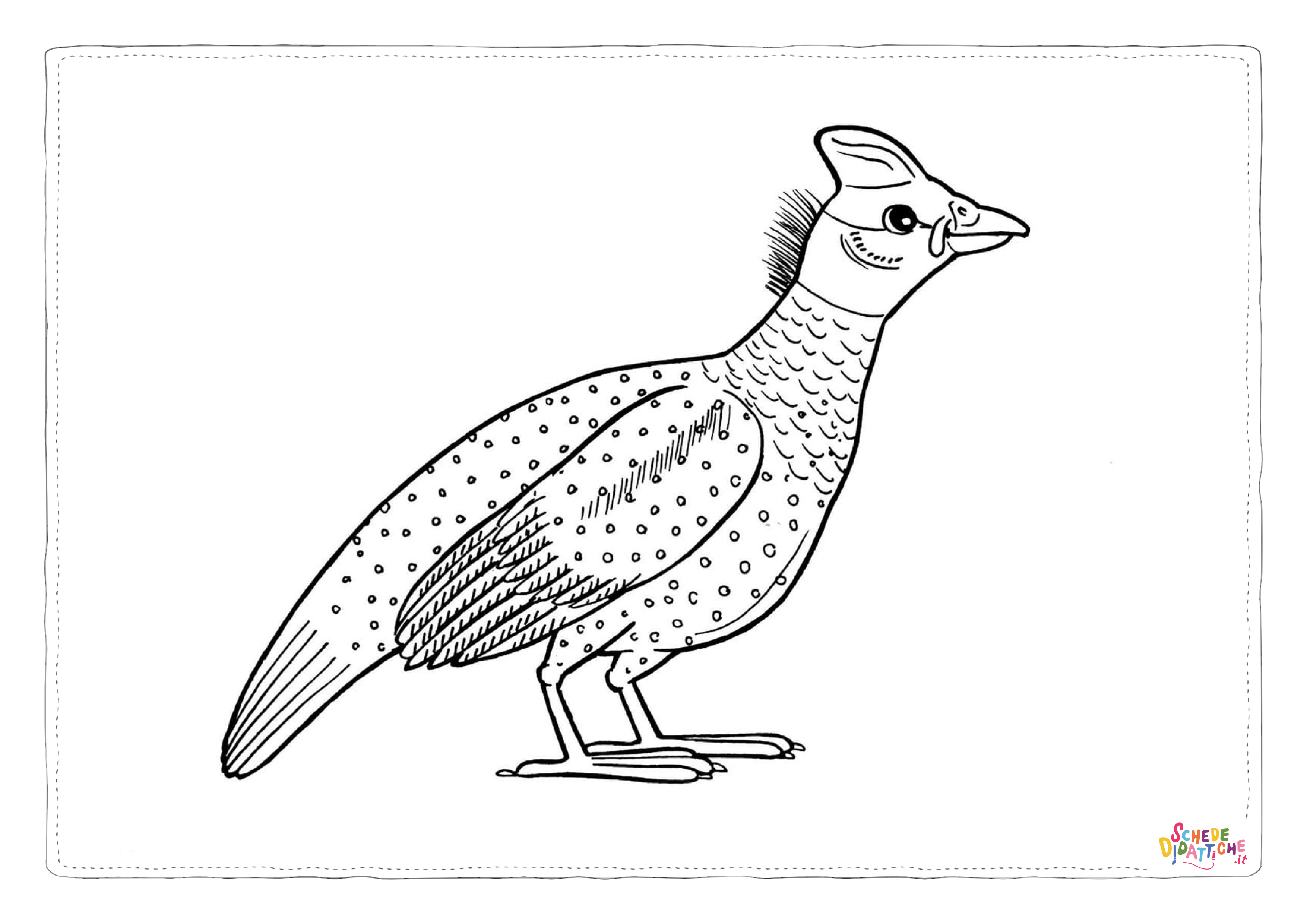 Disegno "Disegno di uccello da stampare e colorare 4" Disegno di uccello da stampare e colorare 4