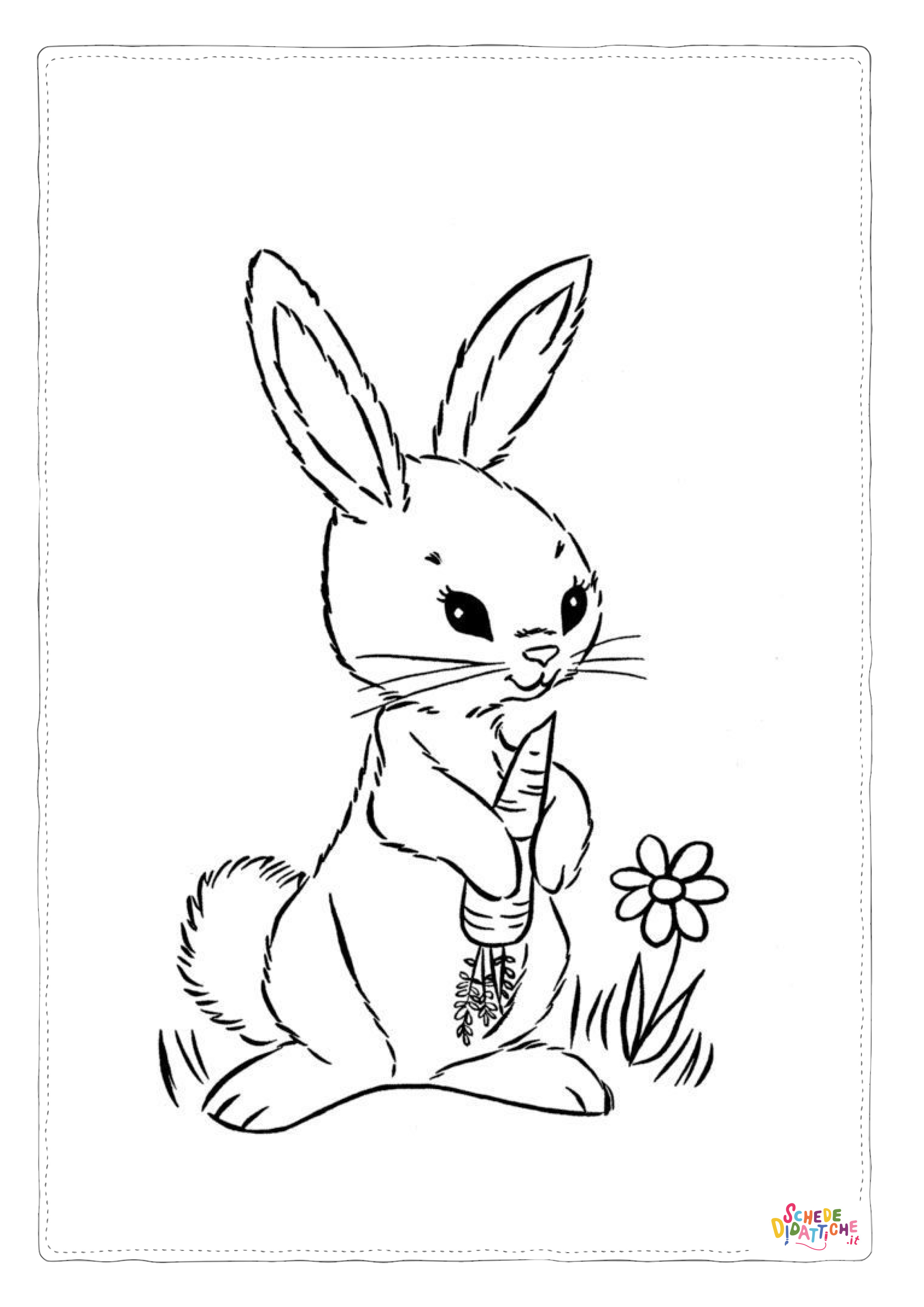 Disegno "Disegno di coniglio da stampare e colorare 37" Disegno di coniglio da stampare e colorare 37
