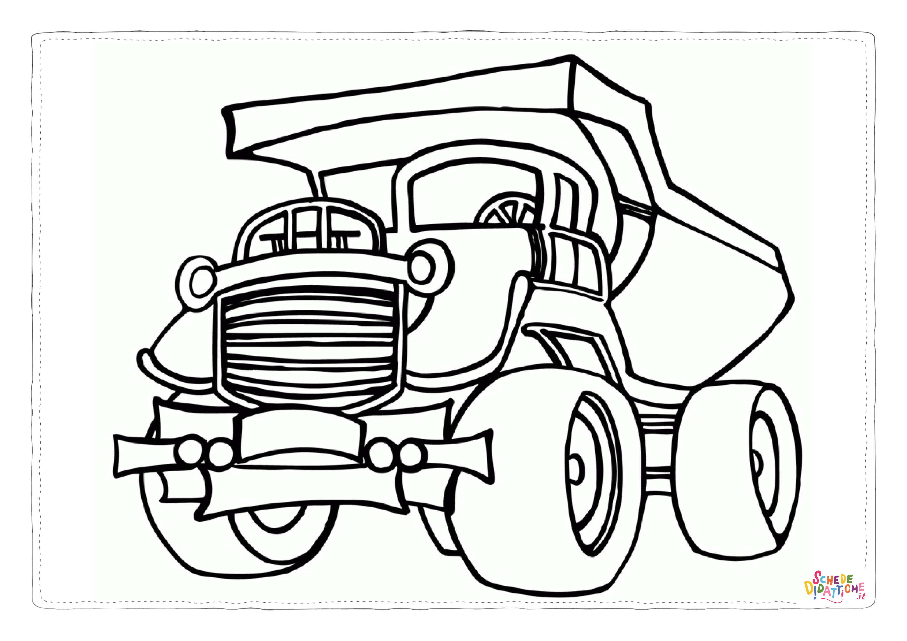 Disegno "Disegno di mezzo da lavoro da stampare e colorare 64" Disegno di mezzo da lavoro da stampare e colorare 64