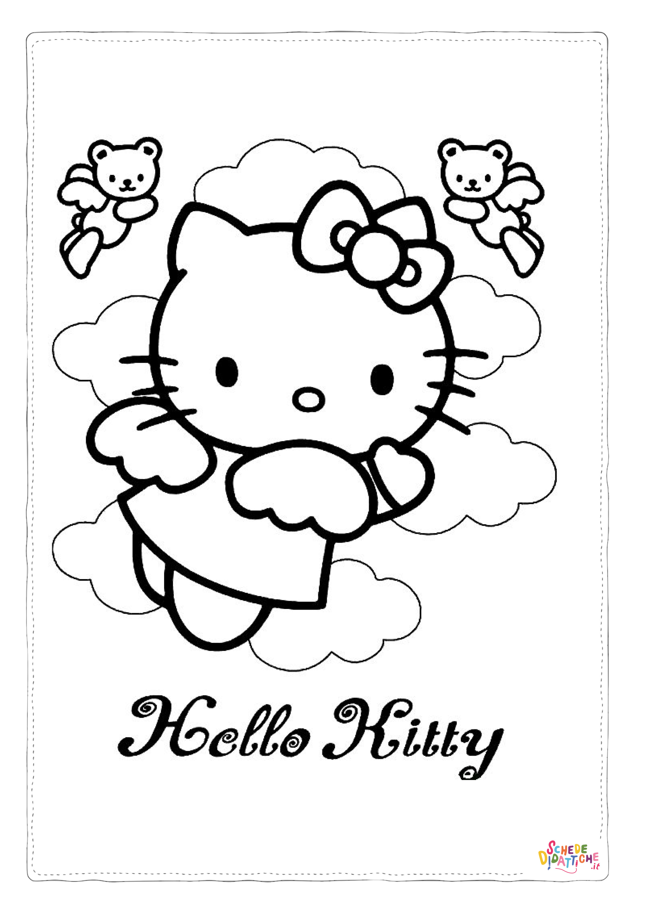 Disegno "Disegno di Hello Kitty da stampare e colorare 161" Disegno di Hello Kitty da stampare e colorare 161