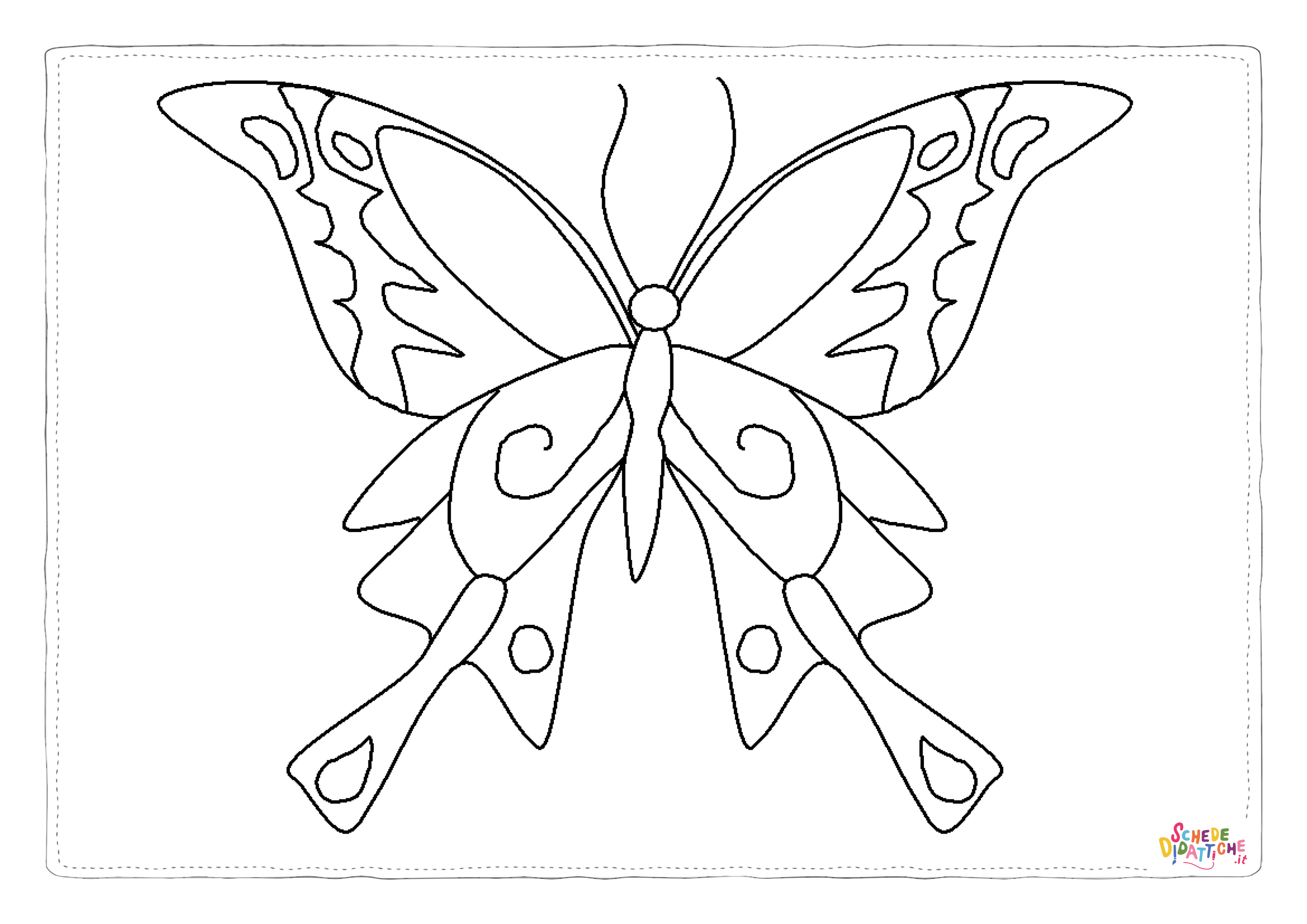 Disegno di farfalla da stampare e colorare 114