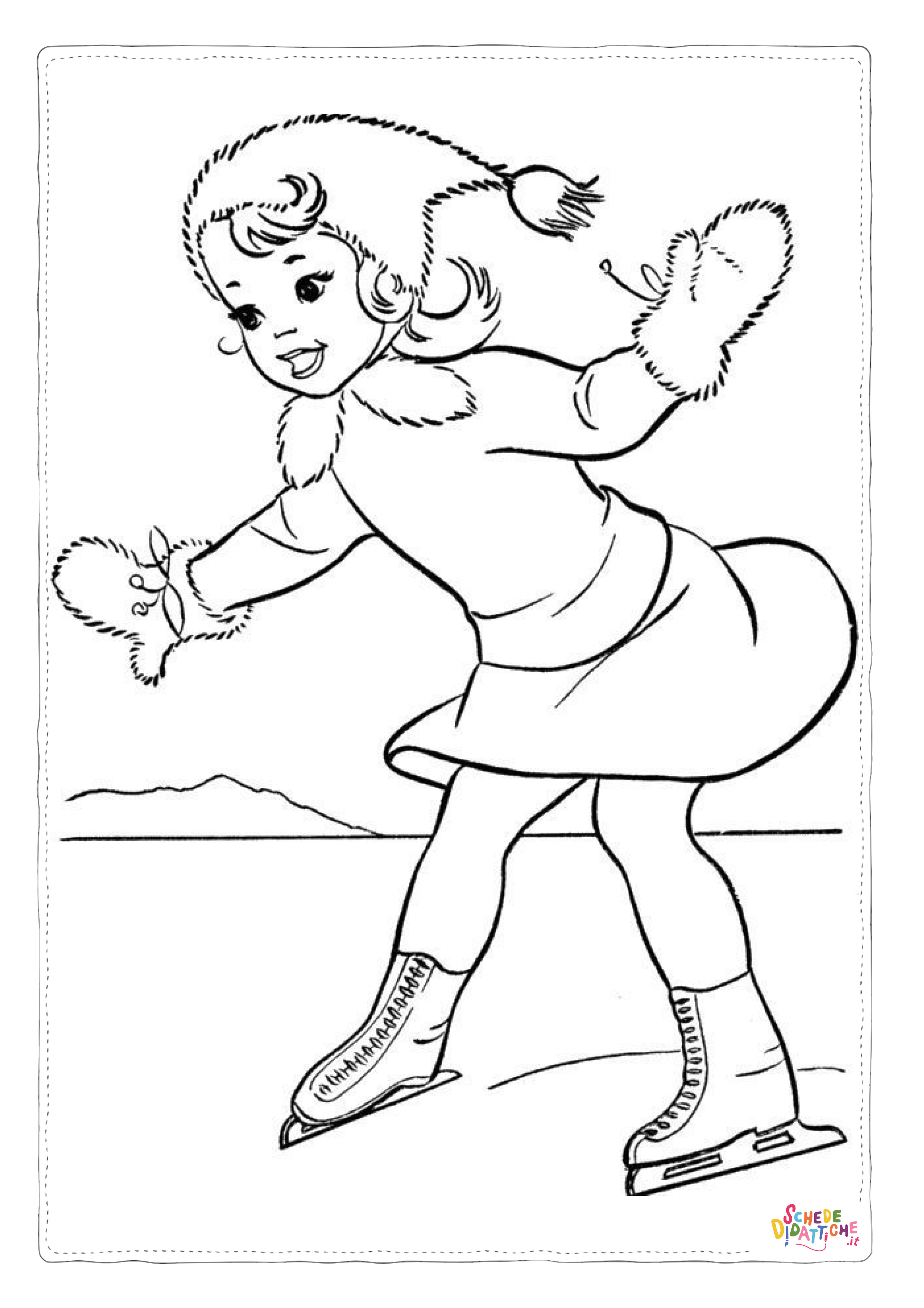 Disegno di pattinaggio da stampare e colorare 5