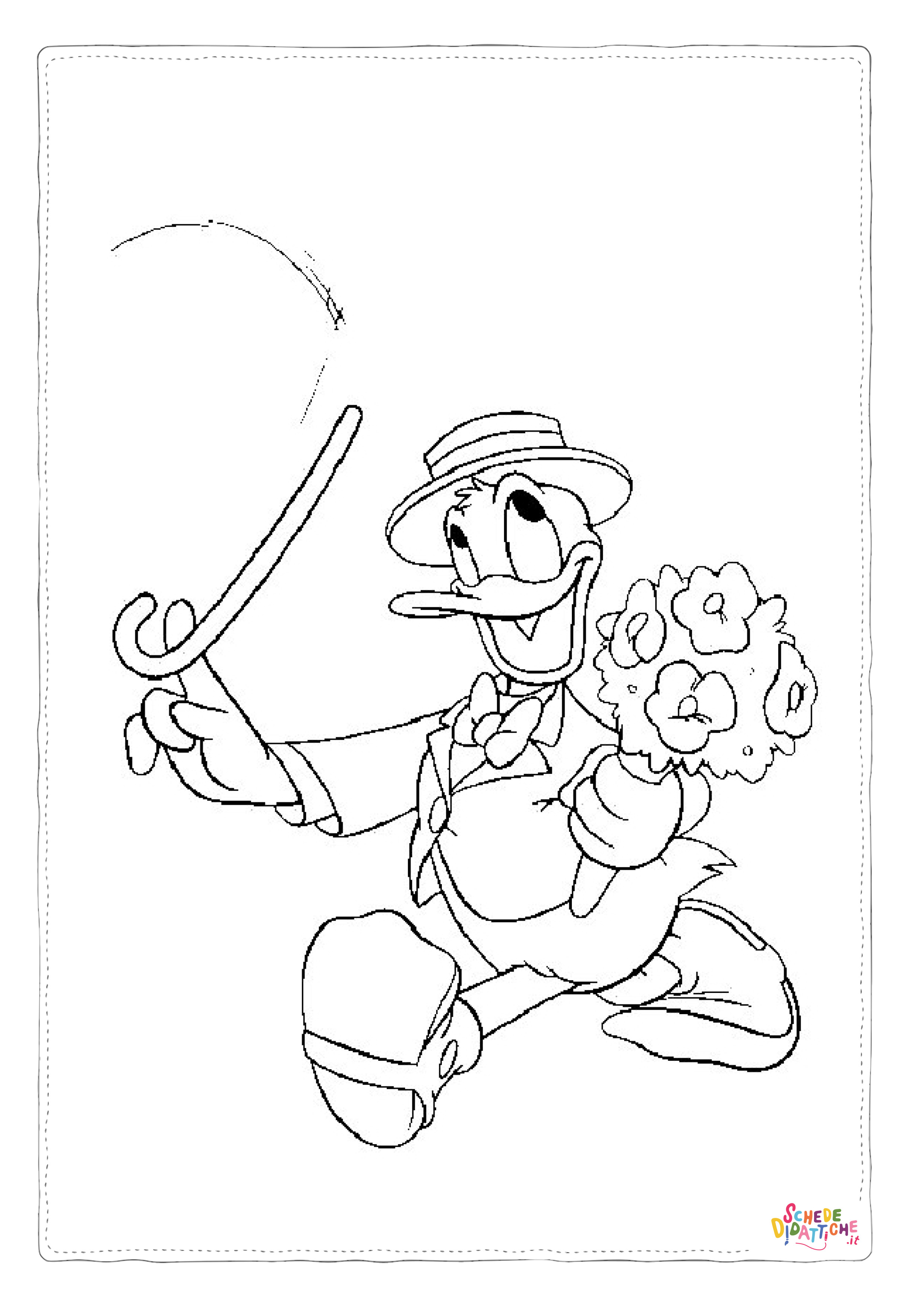 Disegno "Disegno di Paperino da stampare e colorare 105" Disegno di Paperino da stampare e colorare 105