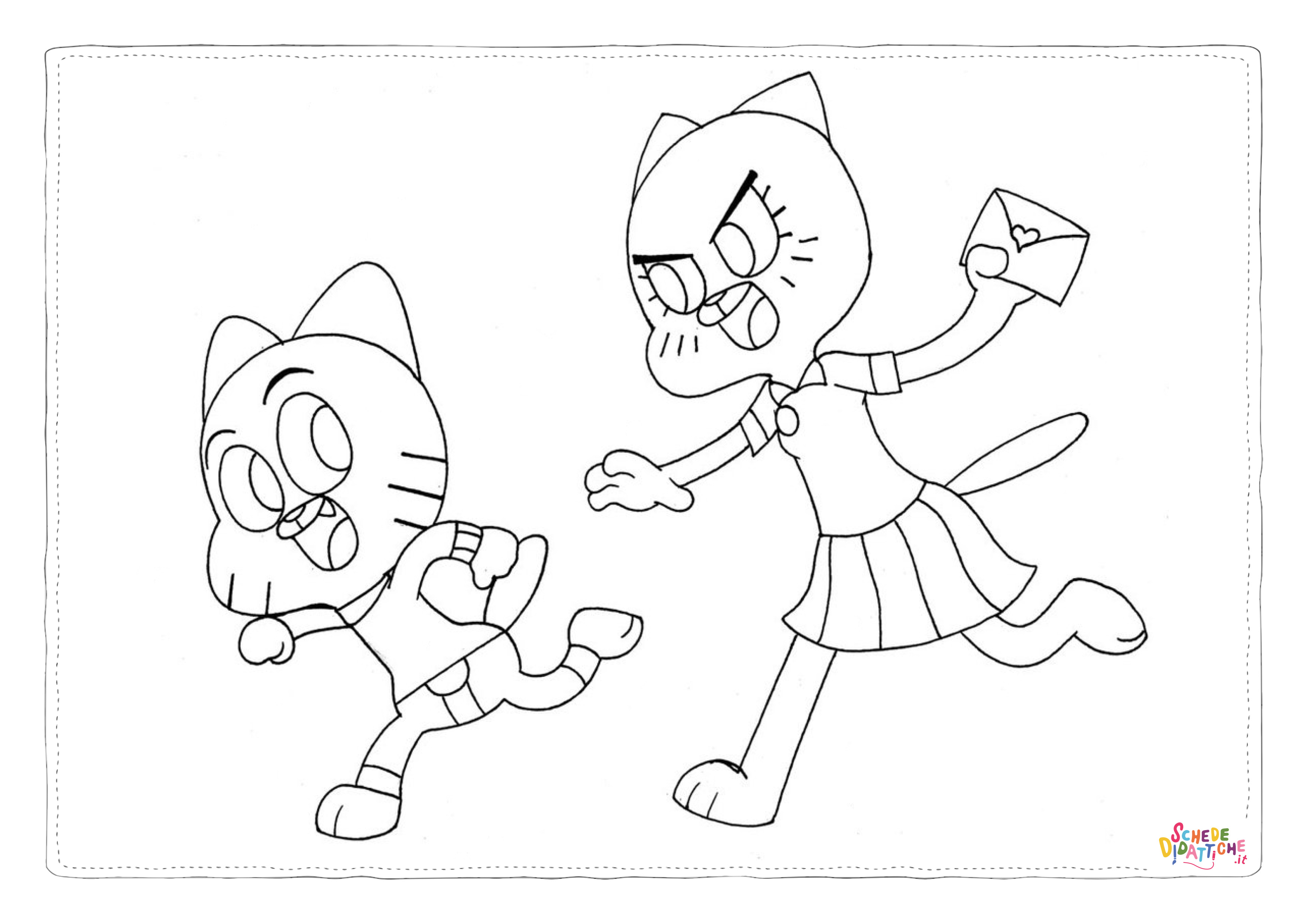 Disegno "Disegno di Lo straordinario mondo di Gumball da stampare e colorare 3" Disegno di Lo straordinario mondo di Gumball da stampare e colorare 3