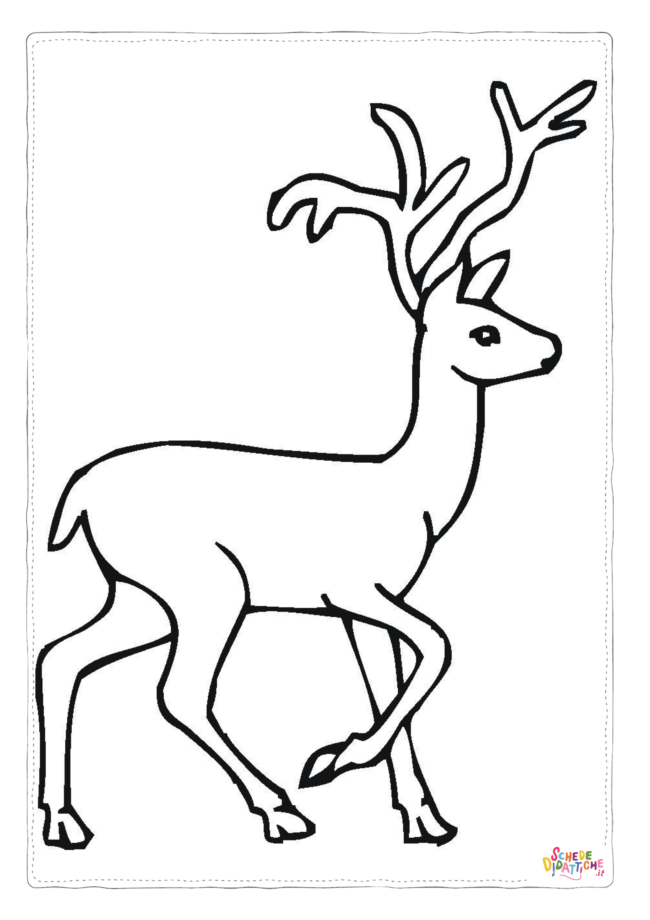 Disegno "Disegno di cervo da stampare e colorare 37" Disegno di cervo da stampare e colorare 37