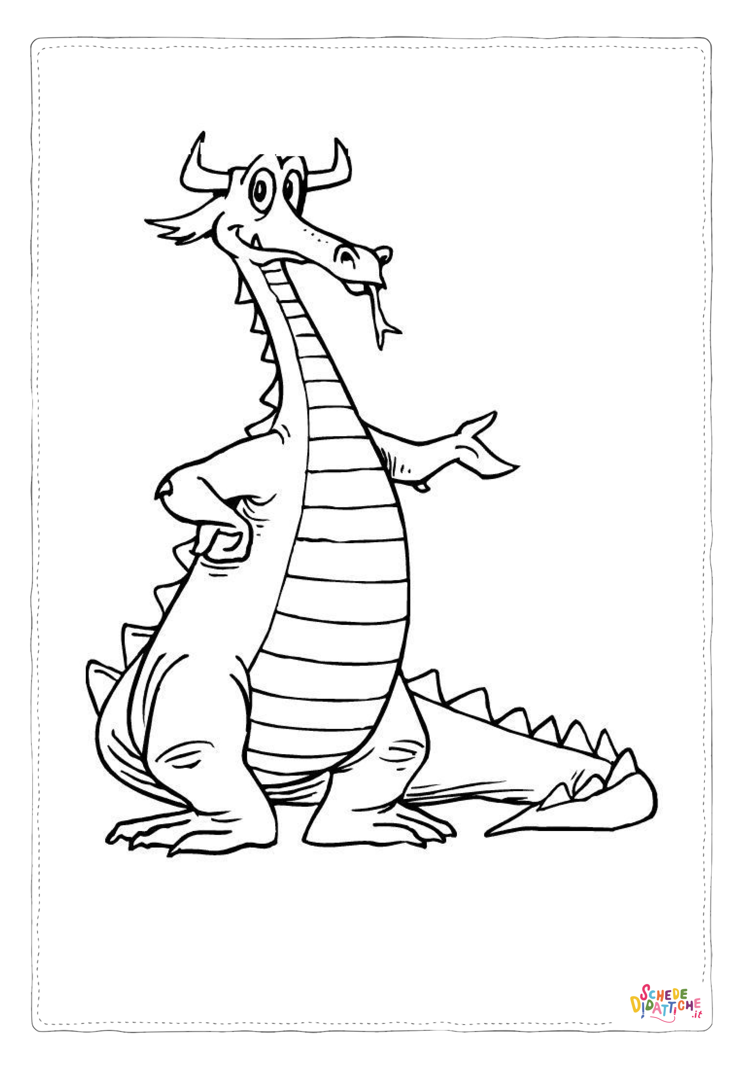 Disegno "Disegno di dragone da stampare e colorare 37" Disegno di dragone da stampare e colorare 37