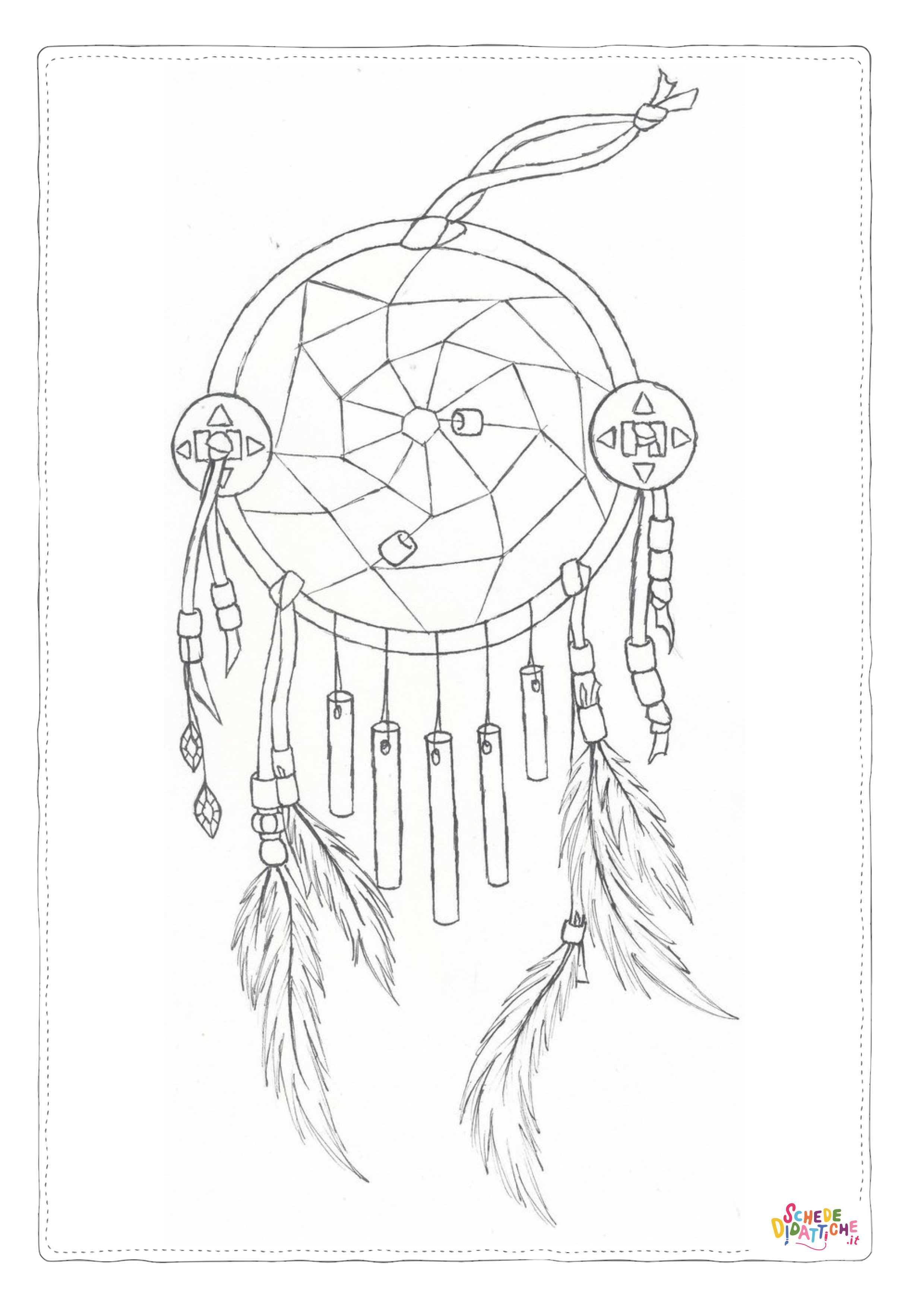 Disegno "Disegno di acchiappasogni da stampare e colorare 1" Disegno di acchiappasogni da stampare e colorare 1