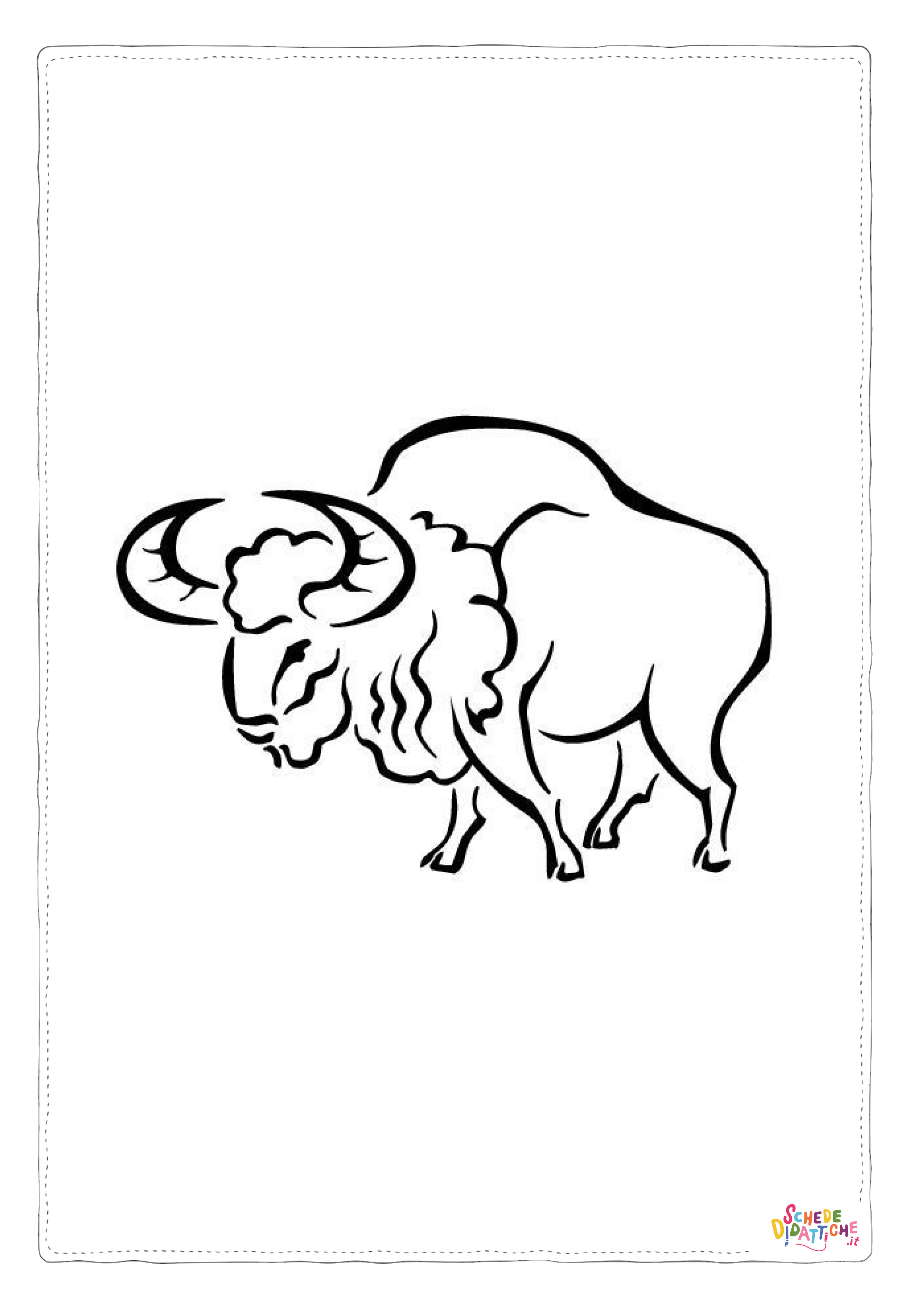 Disegno "Disegno di bisonte da stampare e colorare 22" Disegno di bisonte da stampare e colorare 22