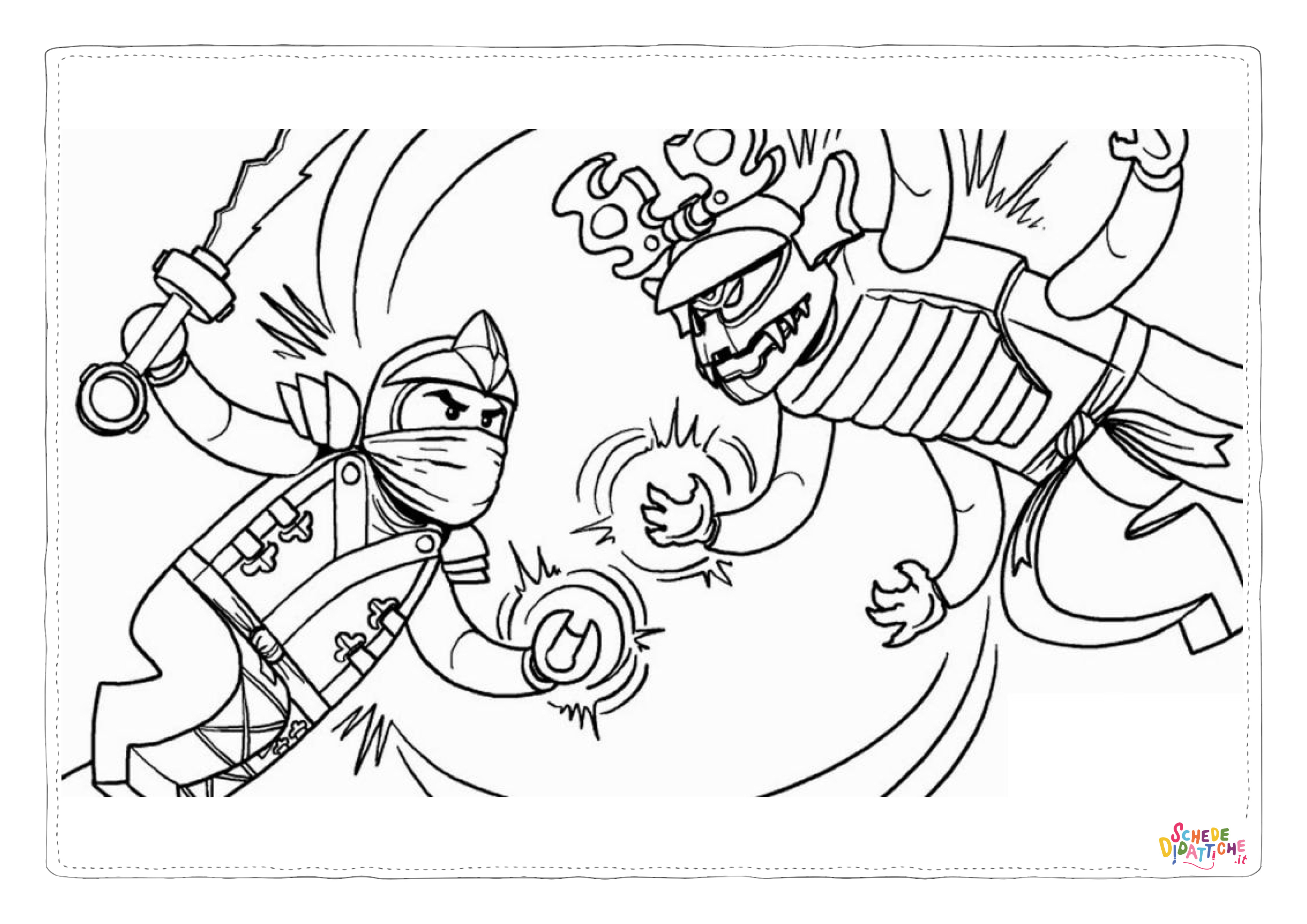 Disegno di Ninja Go da stampare e colorare 14