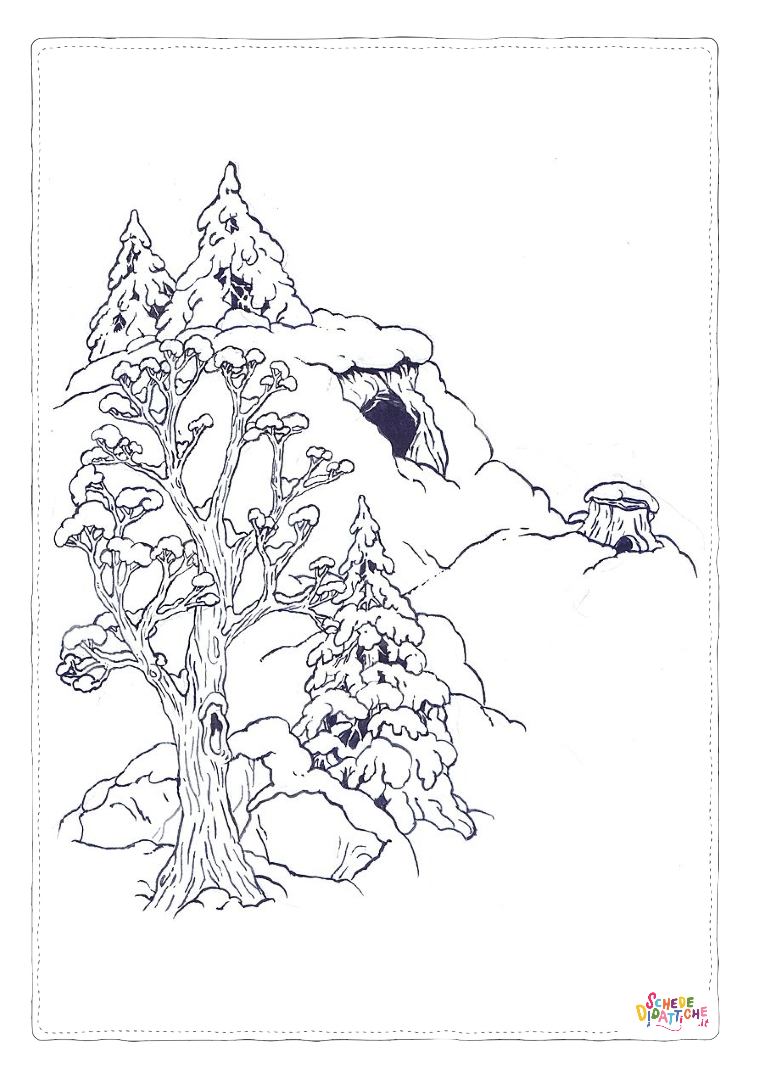 Disegno "Disegno di albero da stampare e colorare 26" Disegno di albero da stampare e colorare 26
