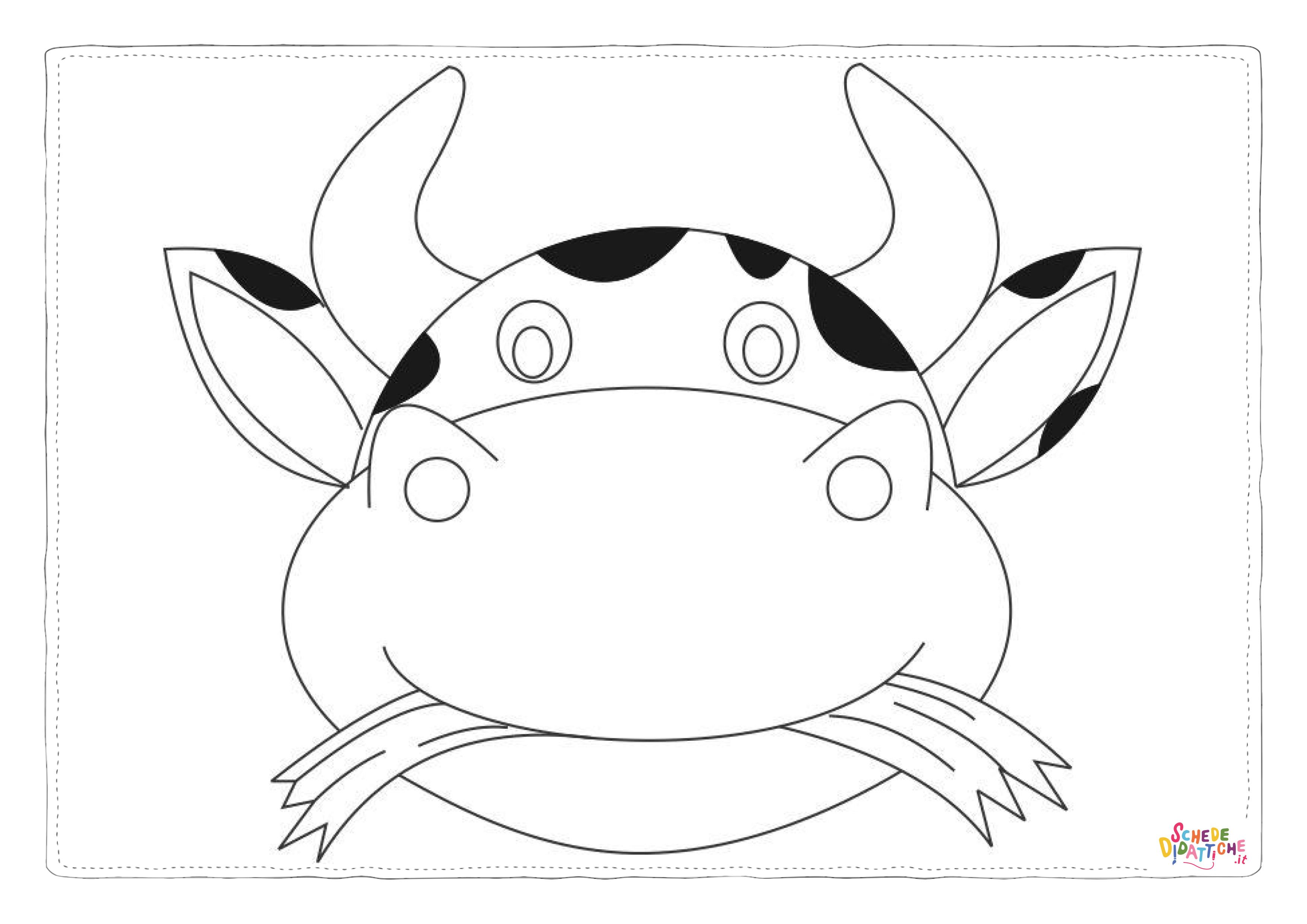 Disegno "Disegno di mucca da stampare e colorare 93" Disegno di mucca da stampare e colorare 93
