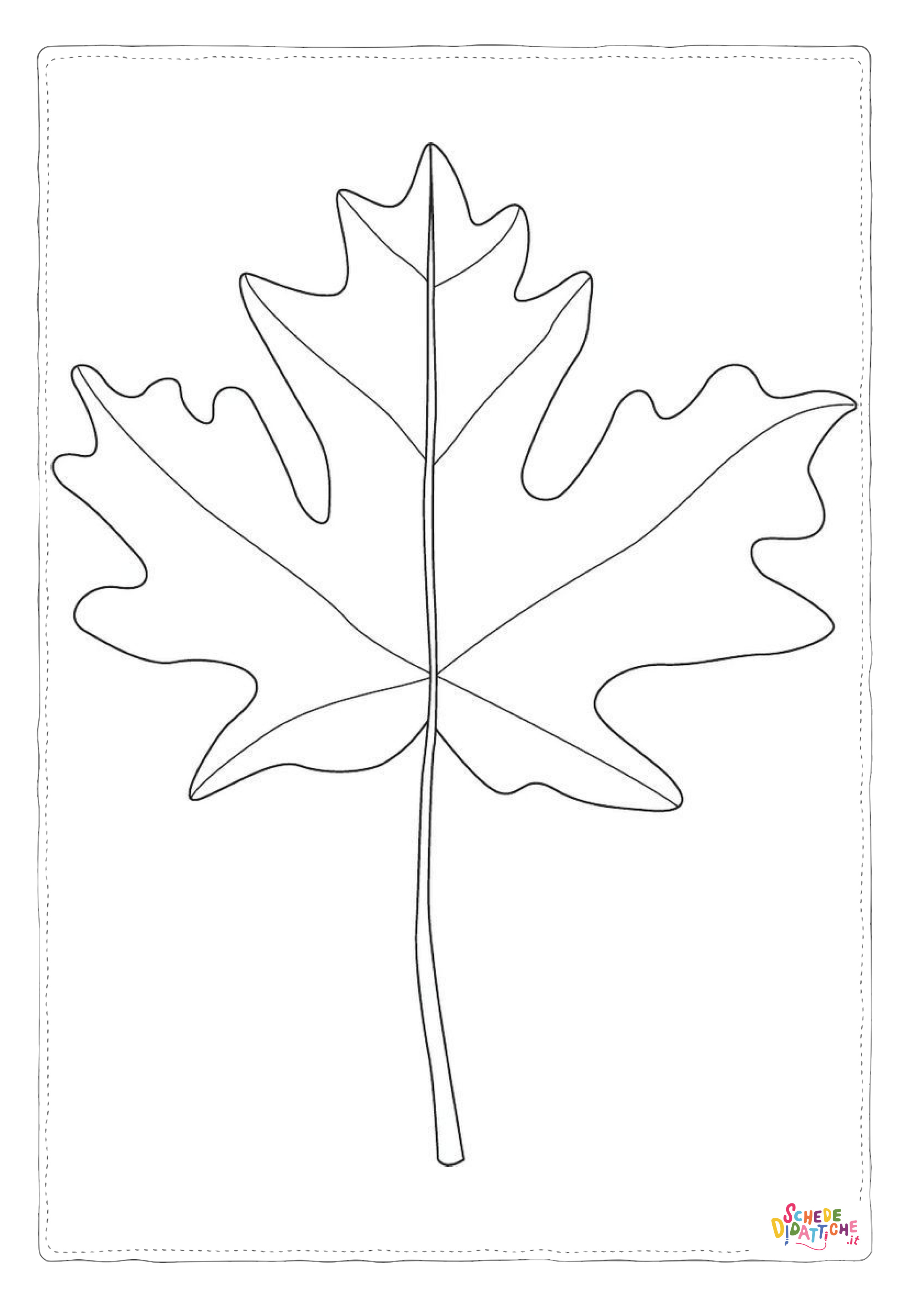 Disegno "Disegno di foglia da stampare e colorare 3" Disegno di foglia da stampare e colorare 3
