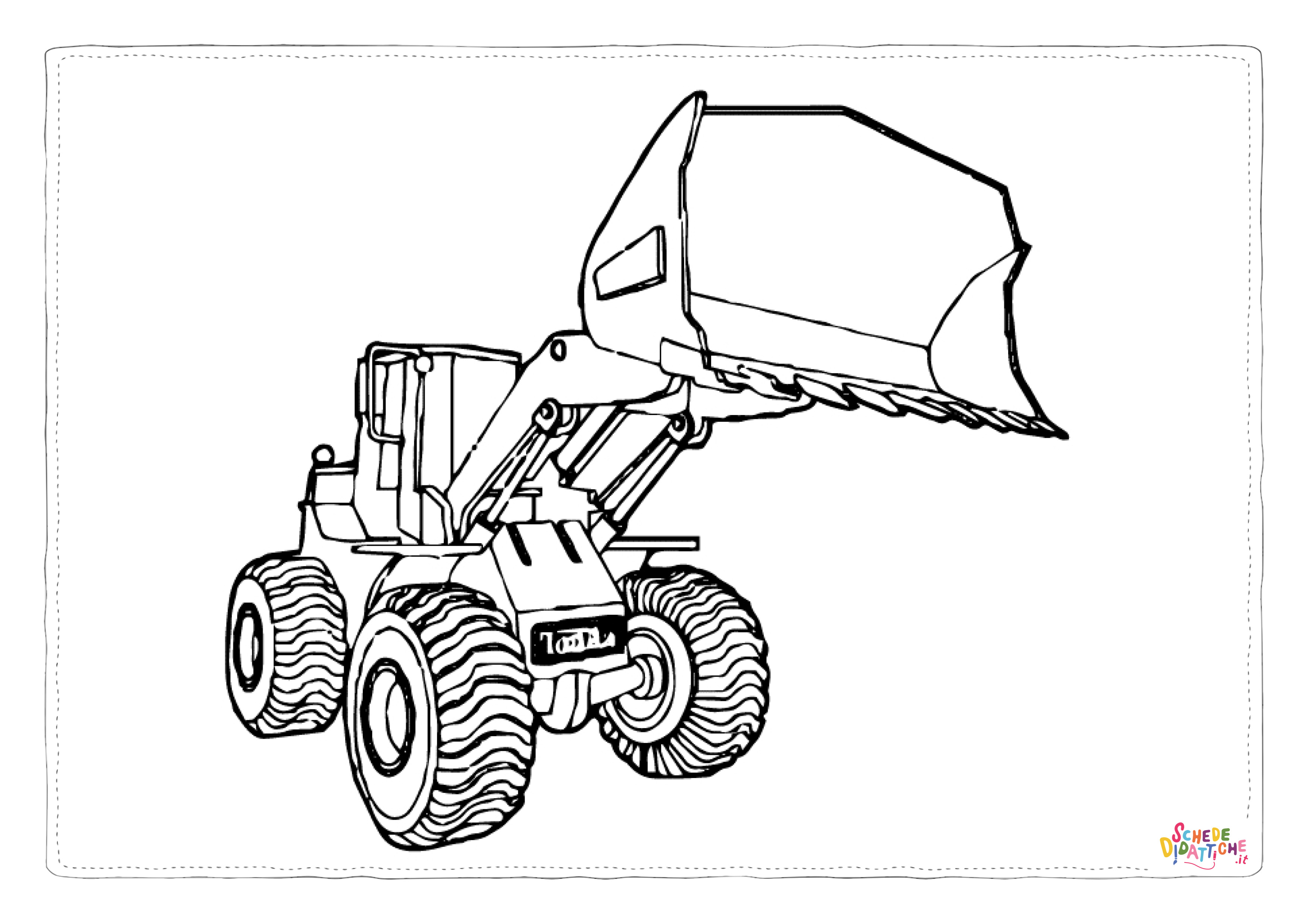 Disegno di mezzo da lavoro da stampare e colorare 46