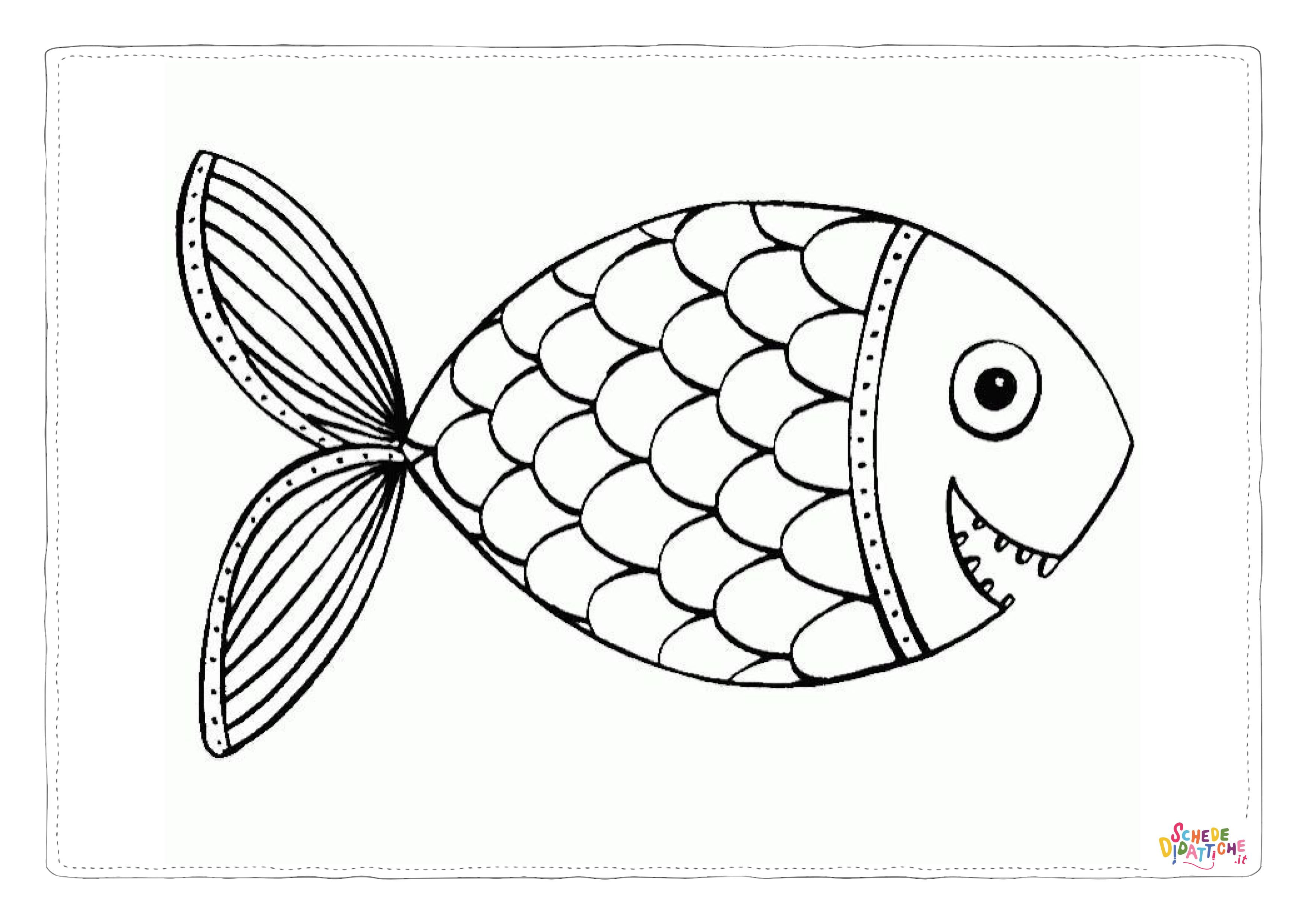 Disegno "Disegno di pesce da stampare e colorare 282" Disegno di pesce da stampare e colorare 282