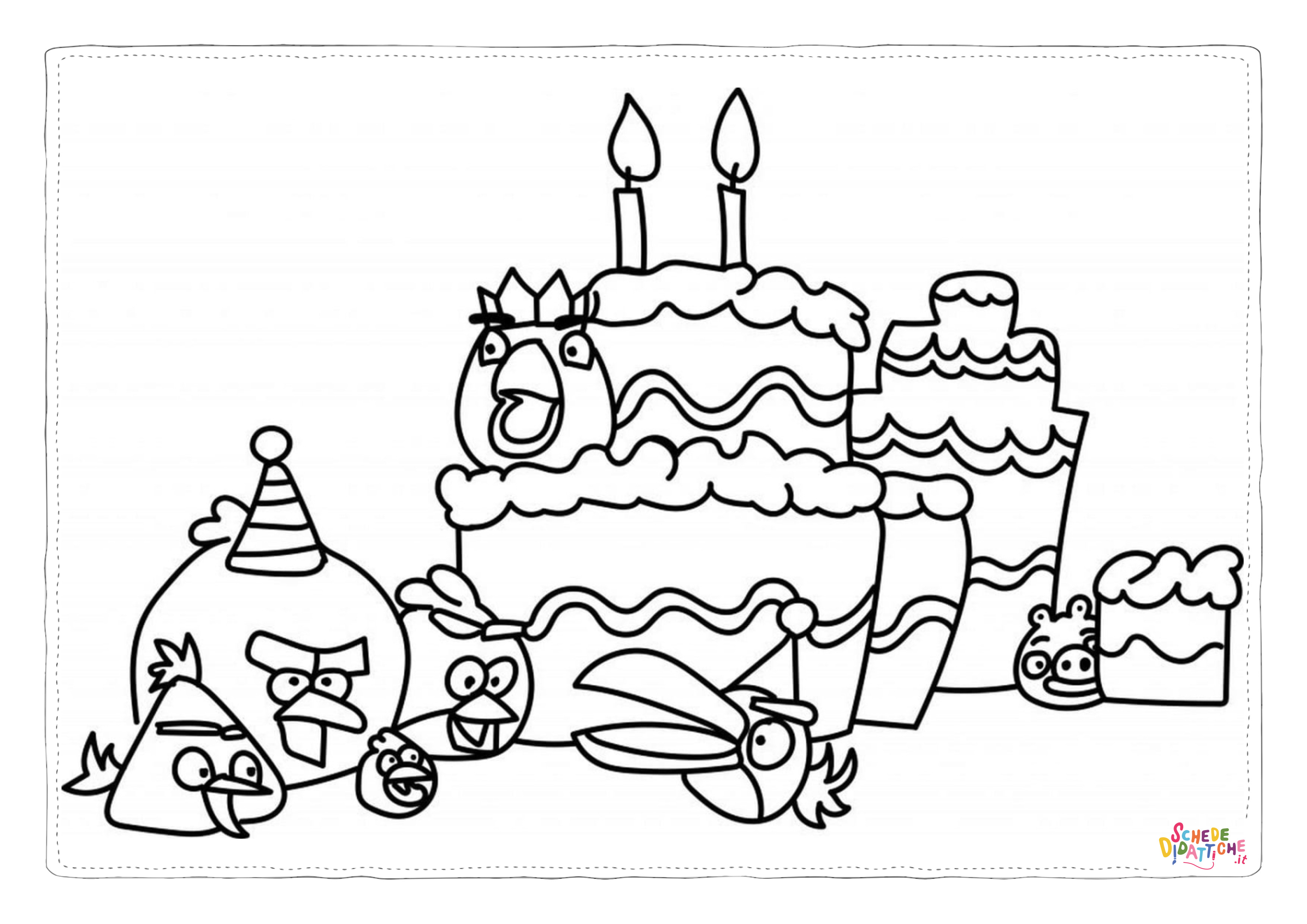 Disegno di compleanno da stampare e colorare 63
