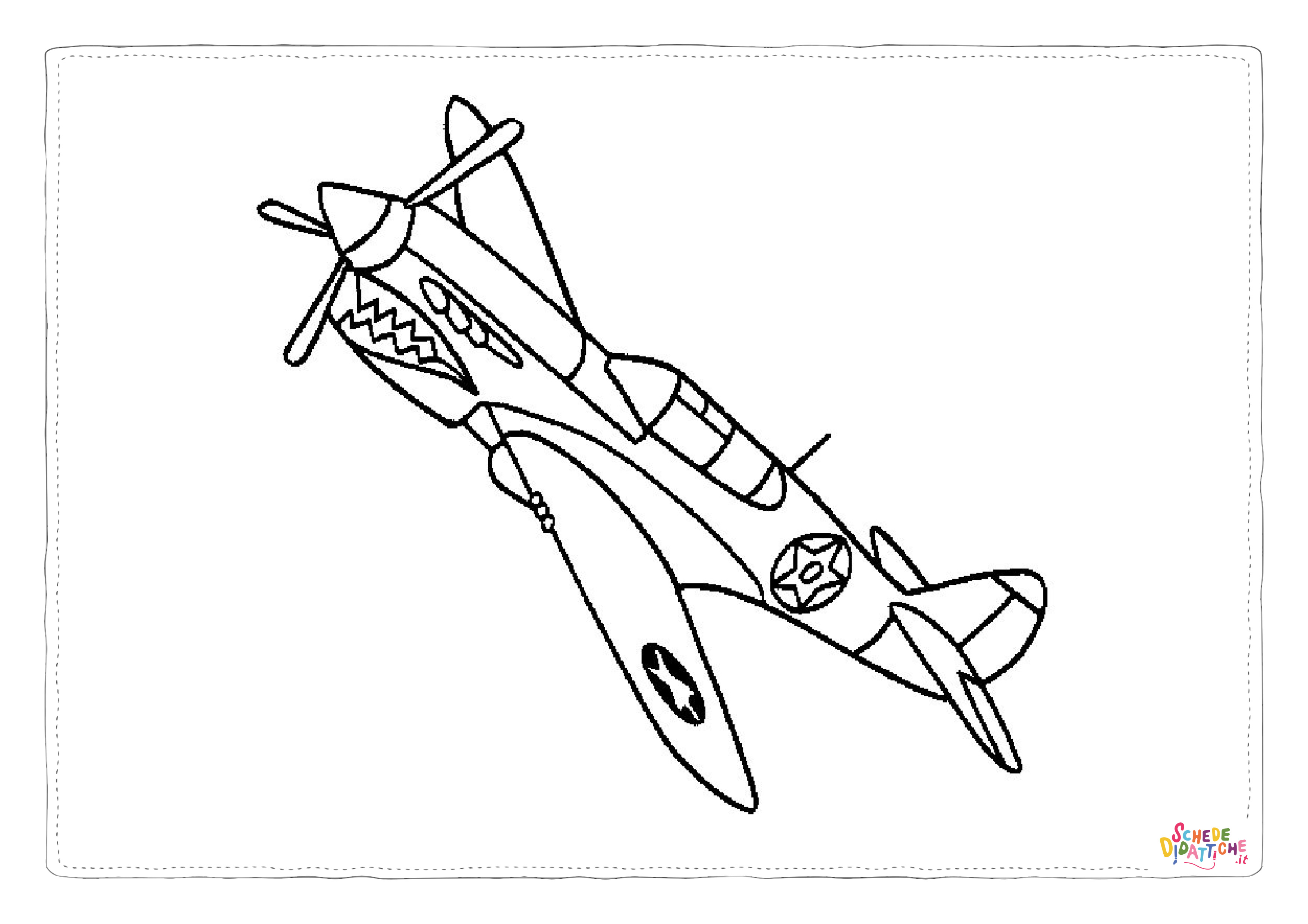 Disegno "Disegno di aereo militare da stampare e colorare 32" Disegno di aereo militare da stampare e colorare 32