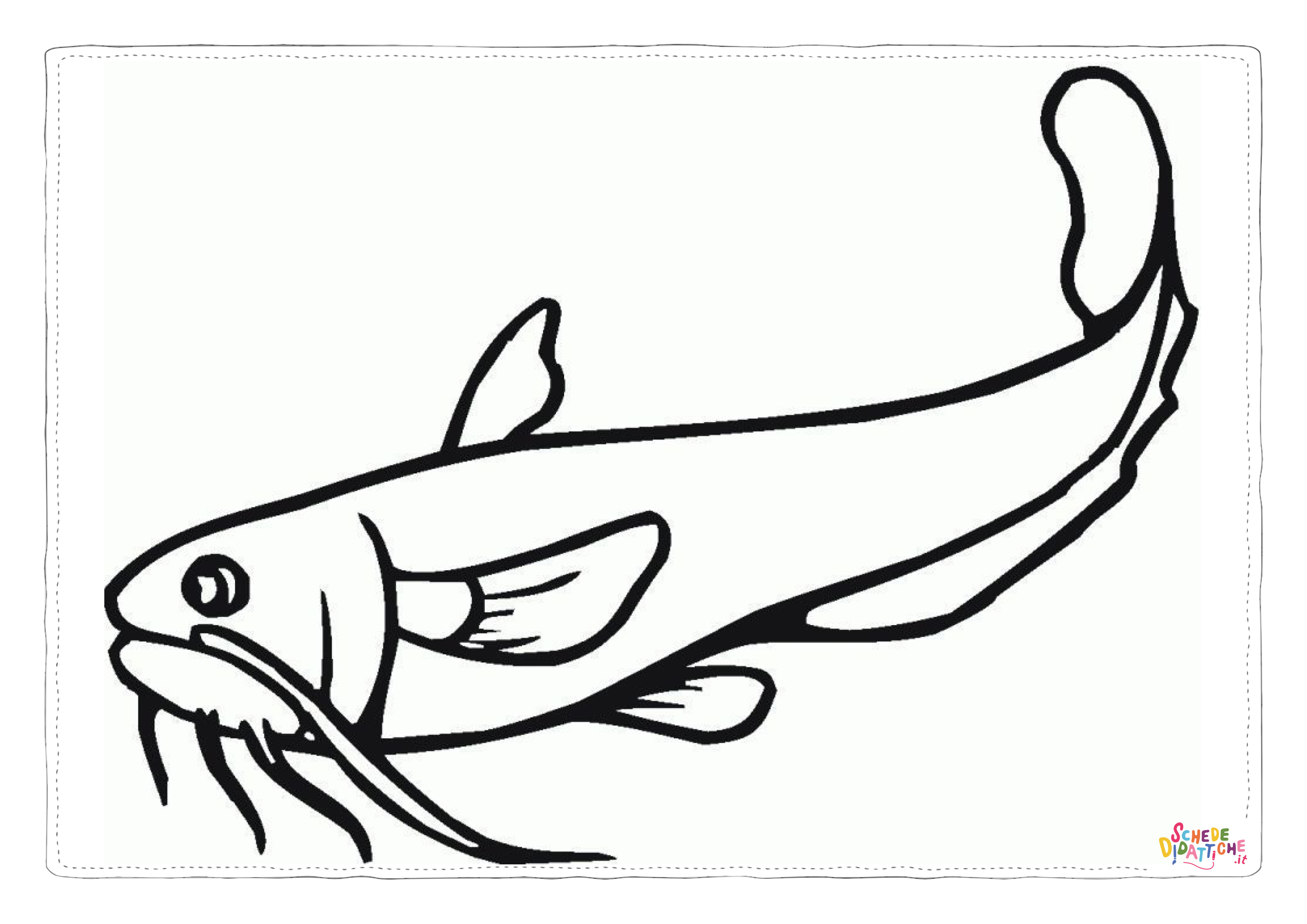 Disegno "Disegno di pesce da stampare e colorare 307" Disegno di pesce da stampare e colorare 307