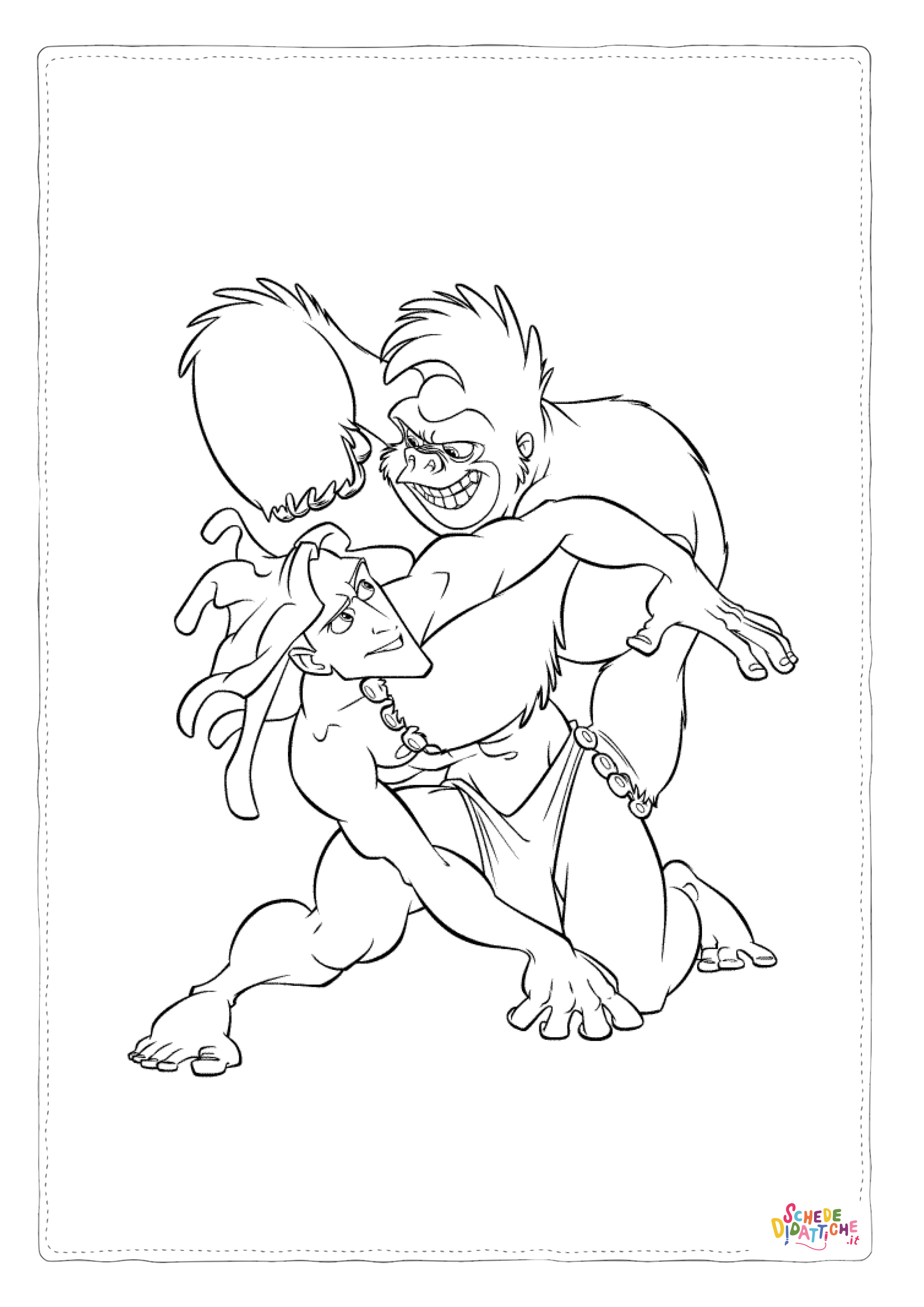 Disegno "Disegno di Tarzan da stampare e colorare 5" Disegno di Tarzan da stampare e colorare 5