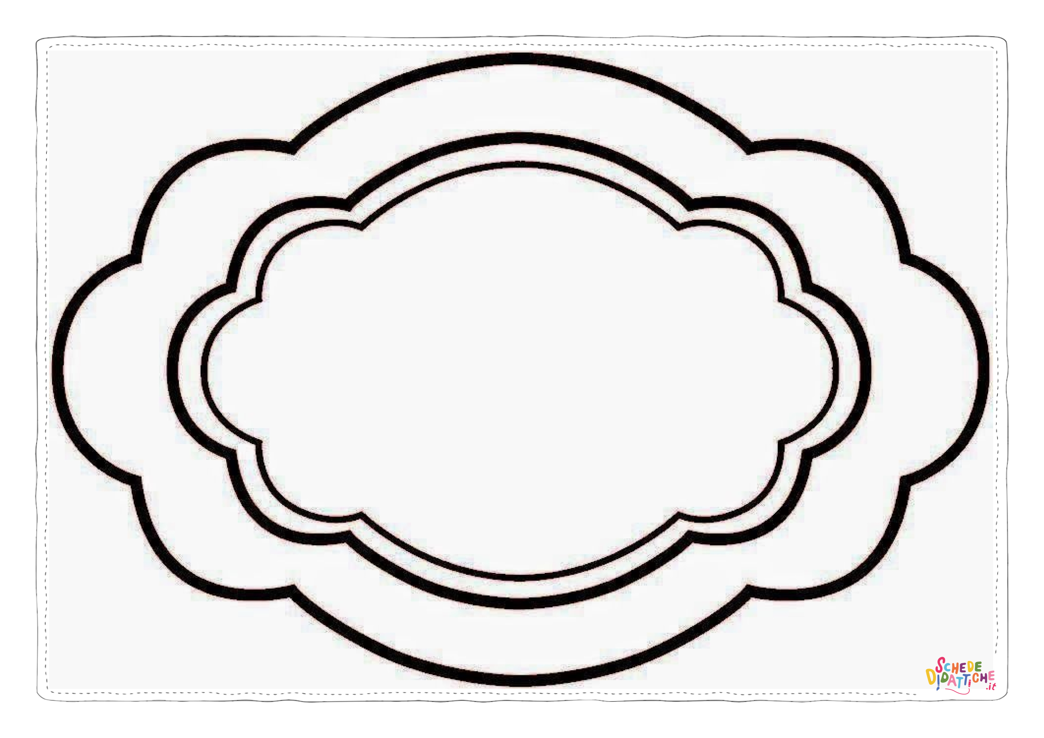 Disegno di nuvola da stampare e colorare 13