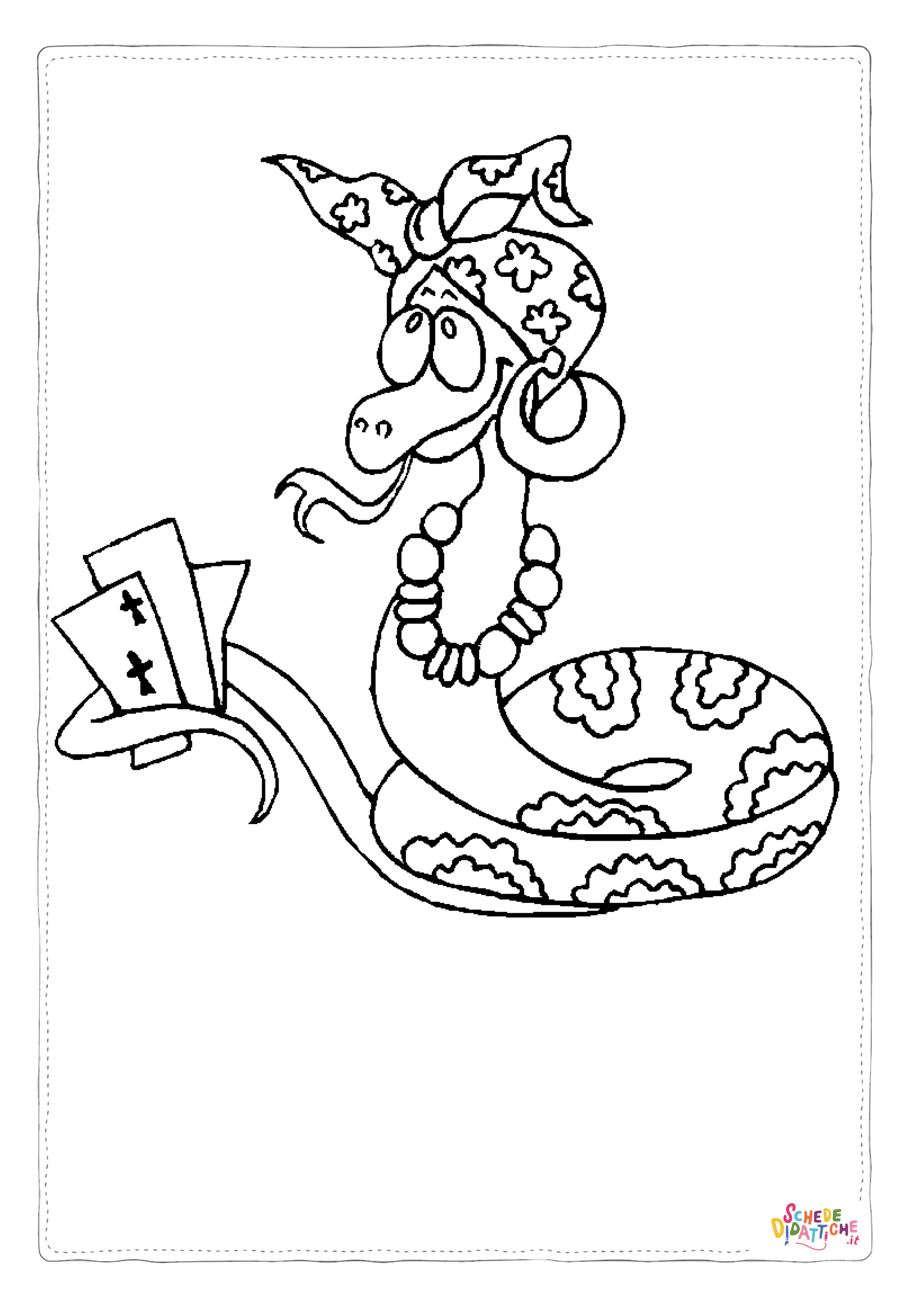 Disegno "Disegno di serpente da stampare e colorare 12" Disegno di serpente da stampare e colorare 12