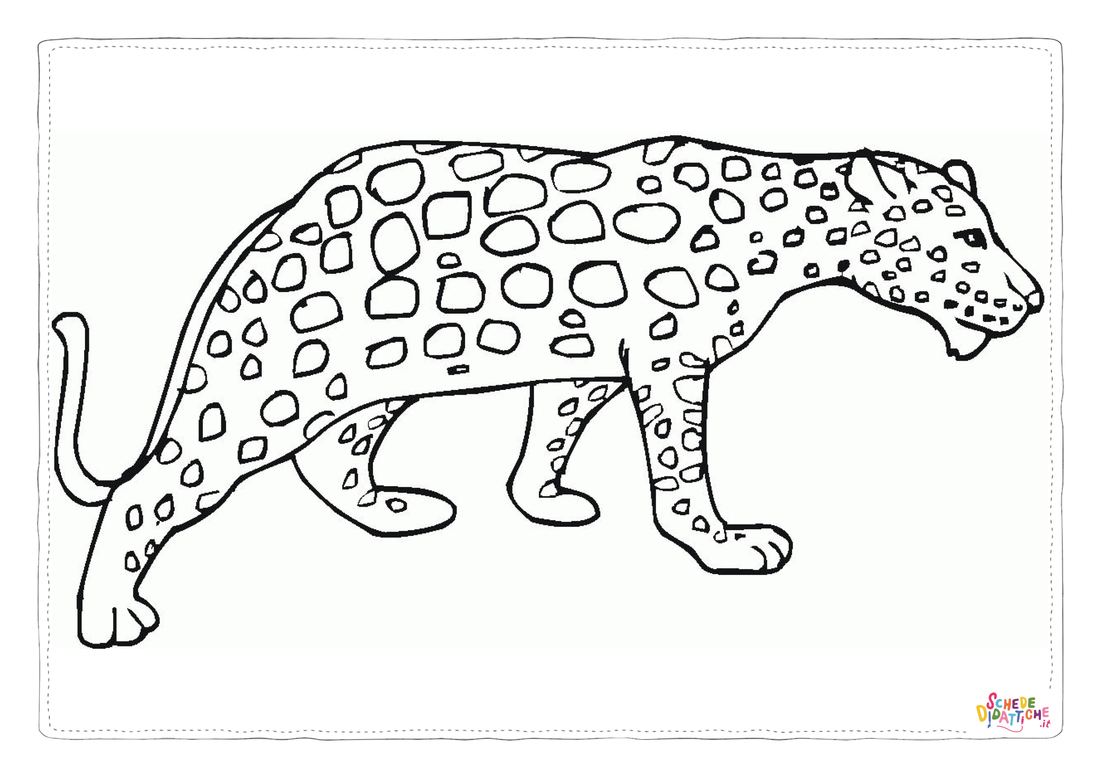 Disegno di leopardo da stampare e colorare 21