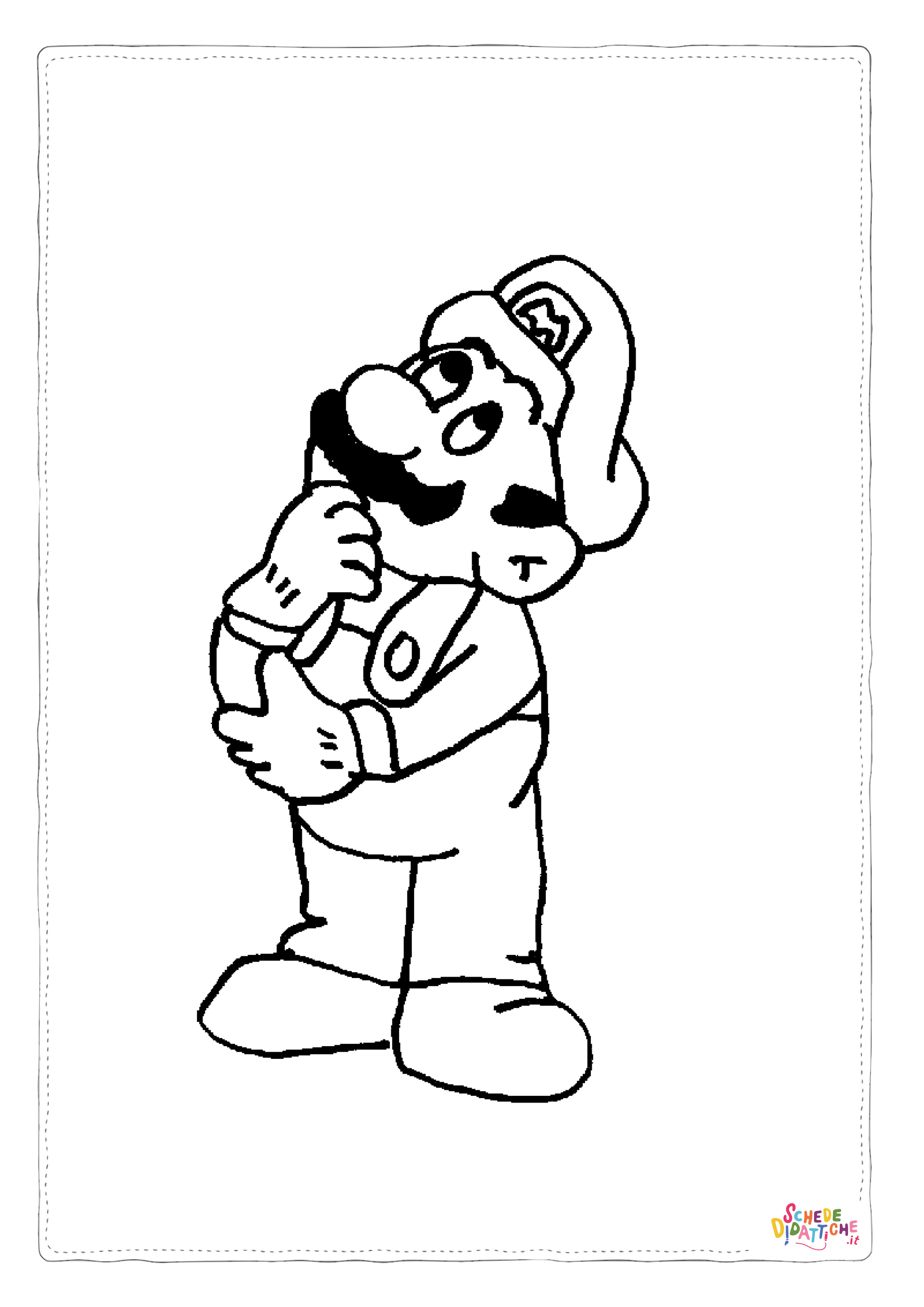 Disegno "Disegno di Super Mario da stampare e colorare 136" Disegno di Super Mario da stampare e colorare 136