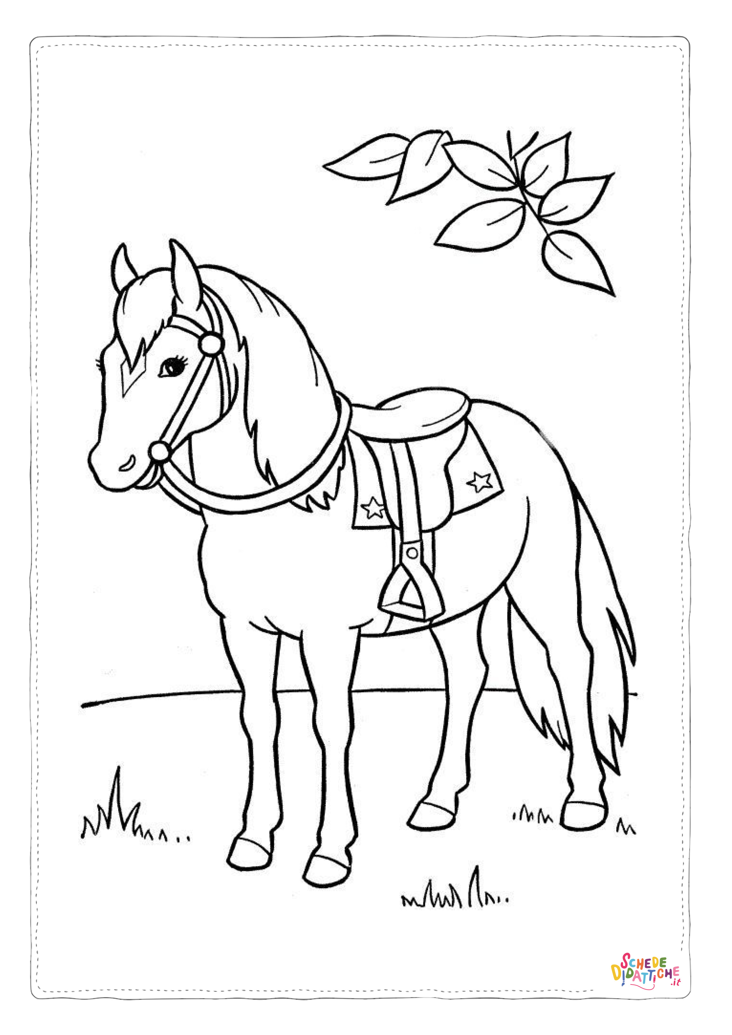 Disegno "Disegno di cavallo da stampare e colorare 200" Disegno di cavallo da stampare e colorare 200