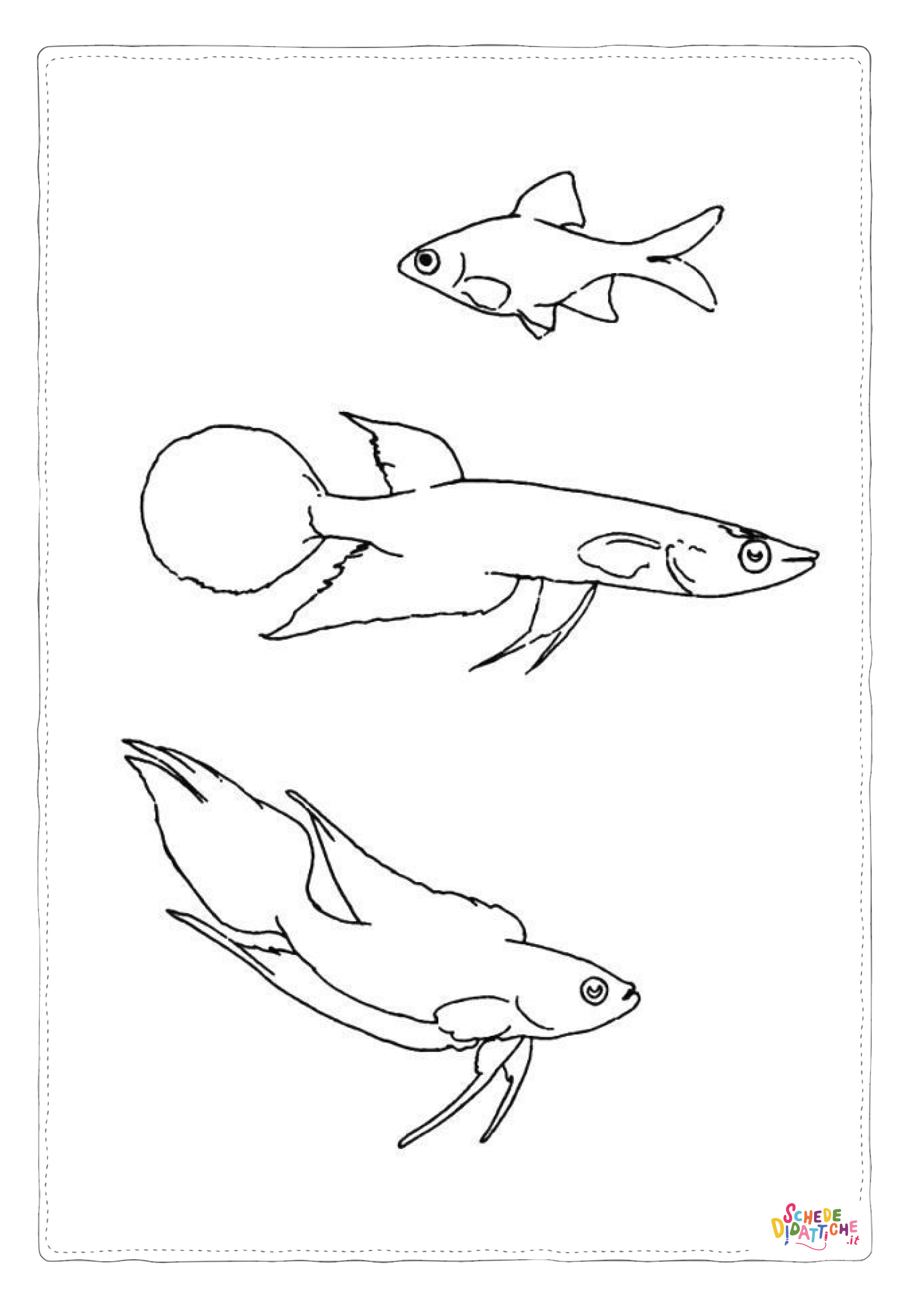 Disegno "Disegno di pesce da stampare e colorare 321" Disegno di pesce da stampare e colorare 321