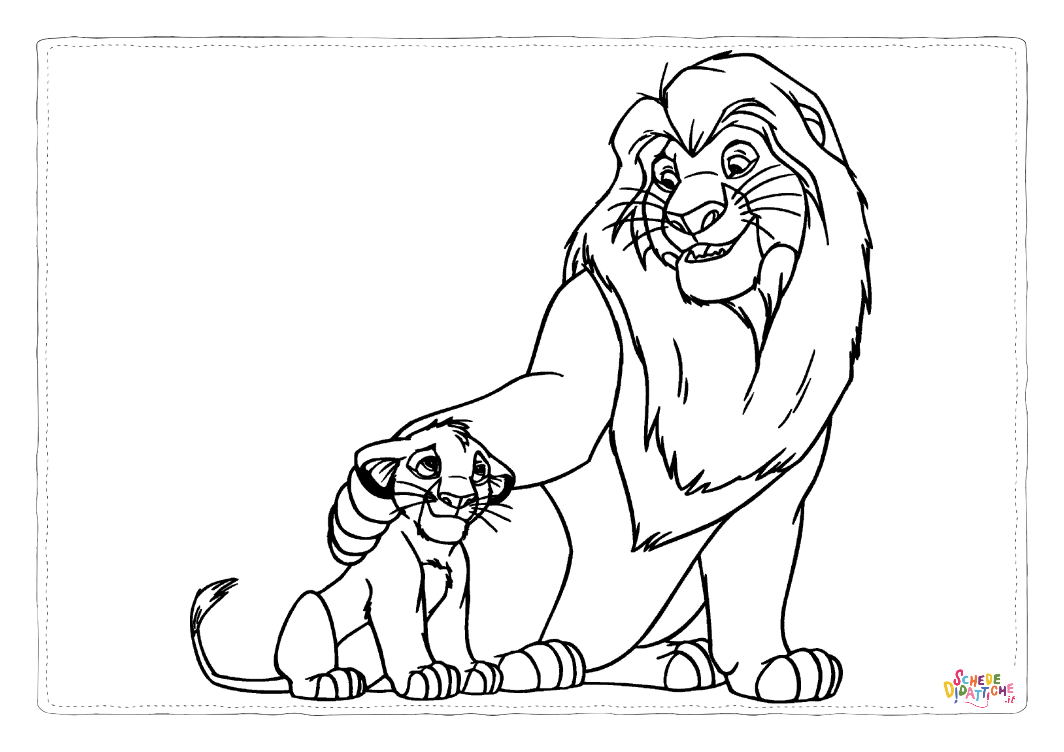 Disegno "Disegno di Re Leone da stampare e colorare 212" Disegno di Re Leone da stampare e colorare 212
