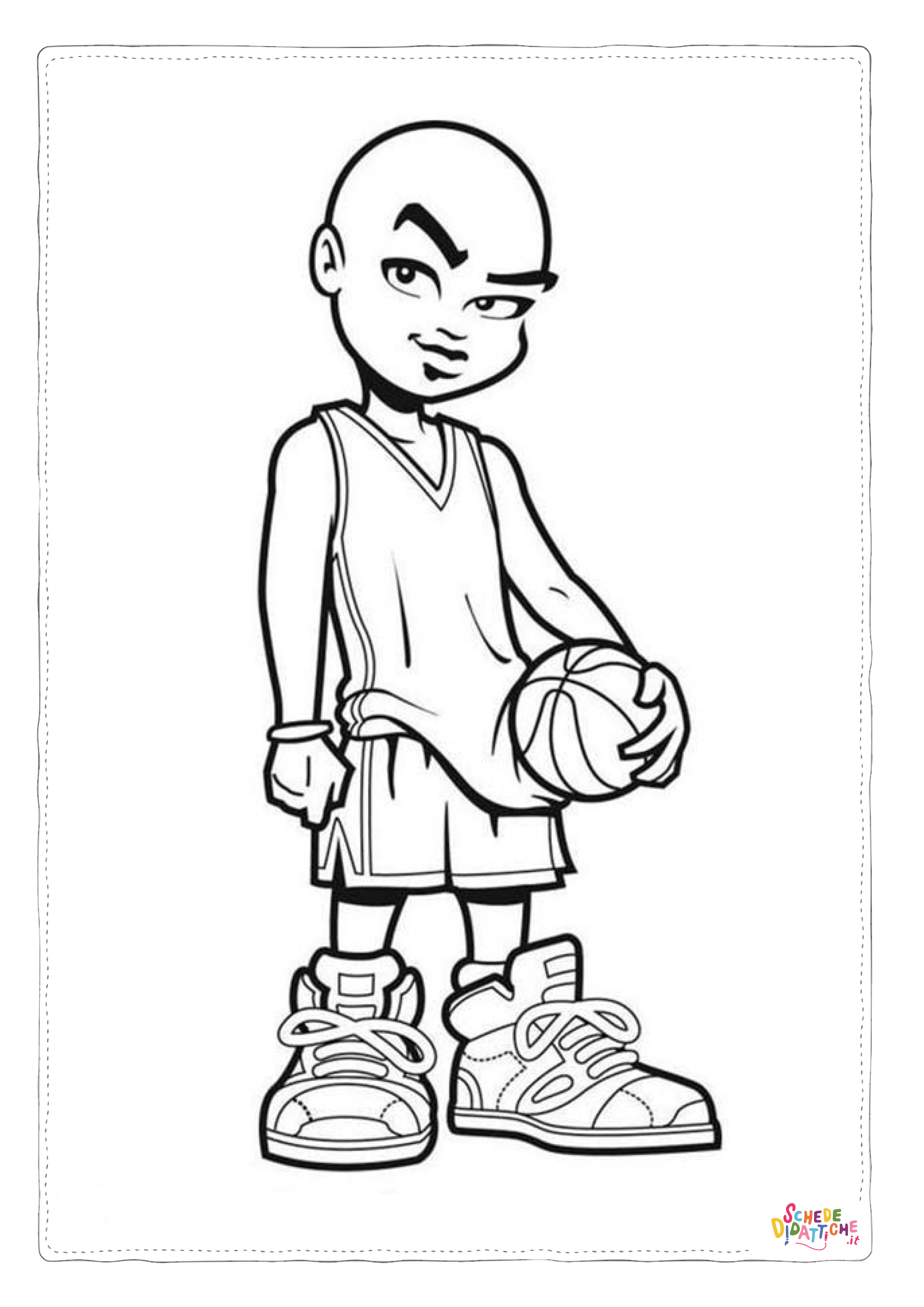 Disegno di basket da stampare e colorare 17