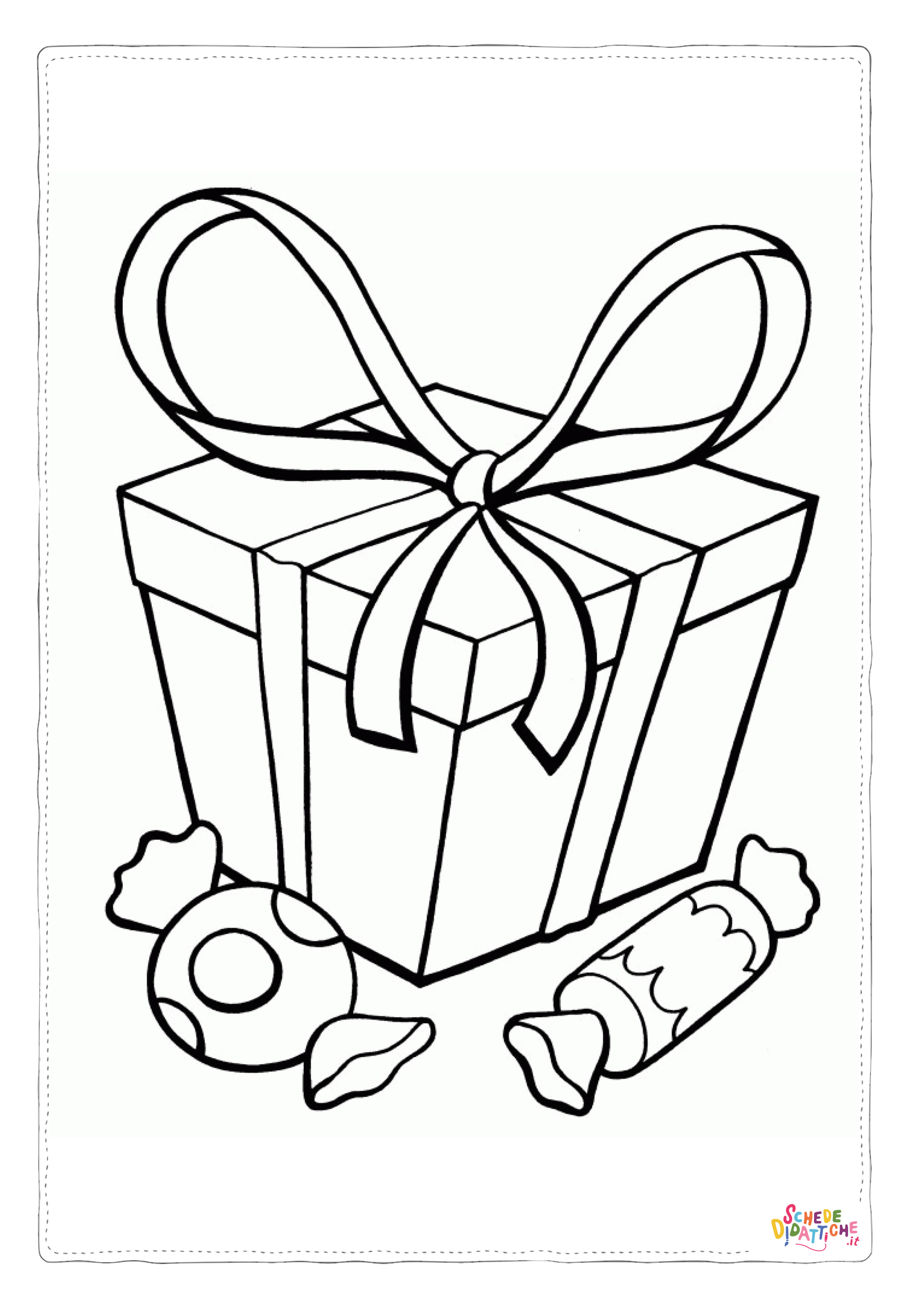 Disegno "Disegno di regalo da stampare e colorare 20" Disegno di regalo da stampare e colorare 20