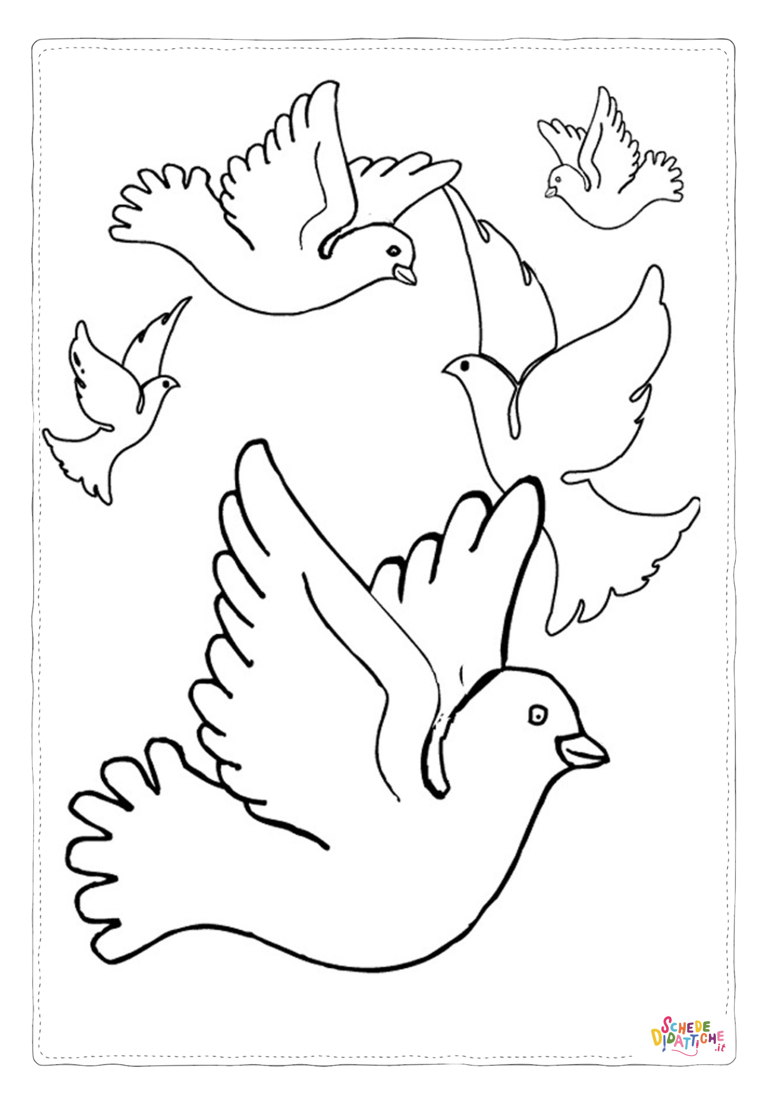 Disegno di colomba da stampare e colorare 18