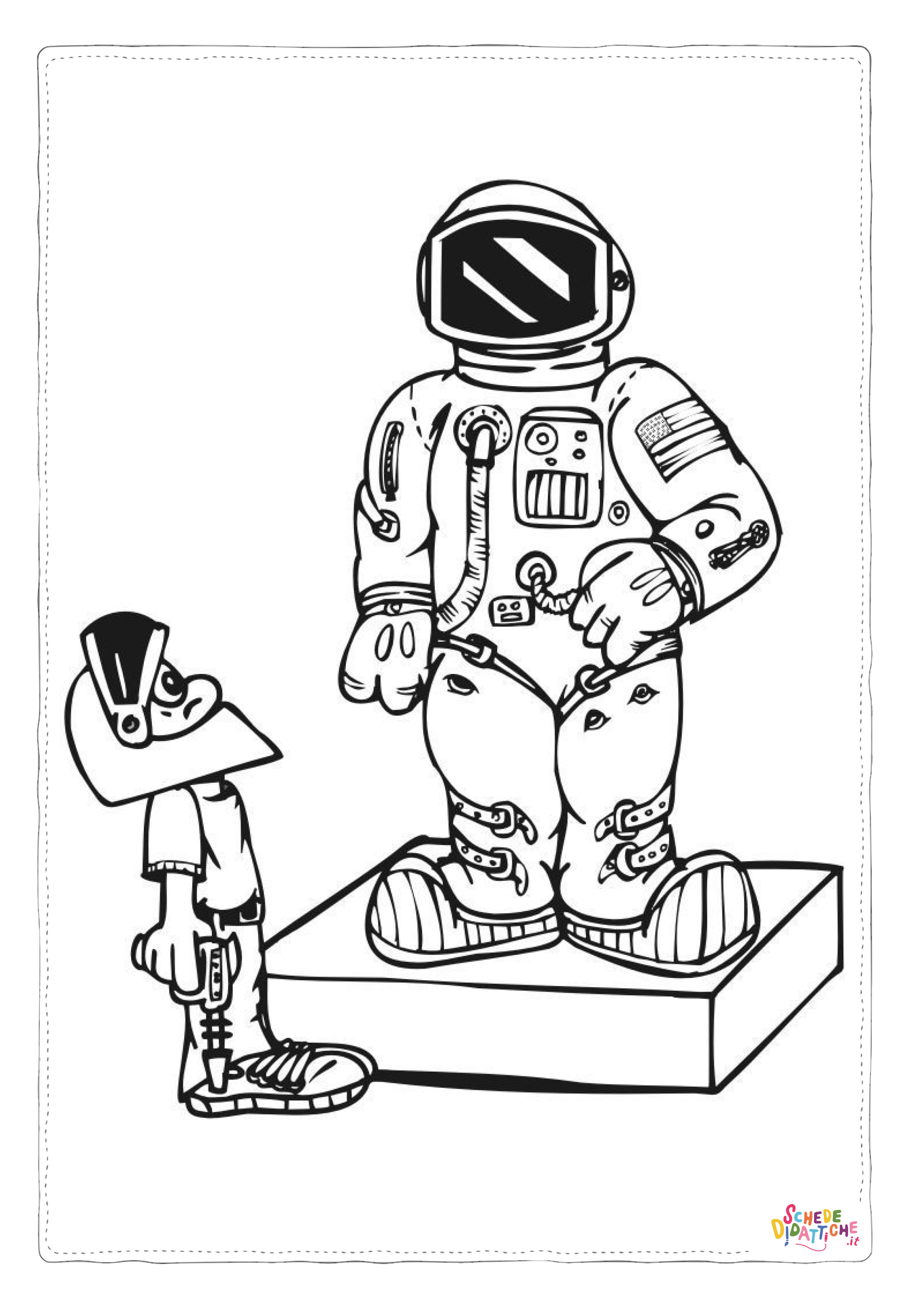 Disegno "Disegno di astronauta da stampare e colorare 30" Disegno di astronauta da stampare e colorare 30