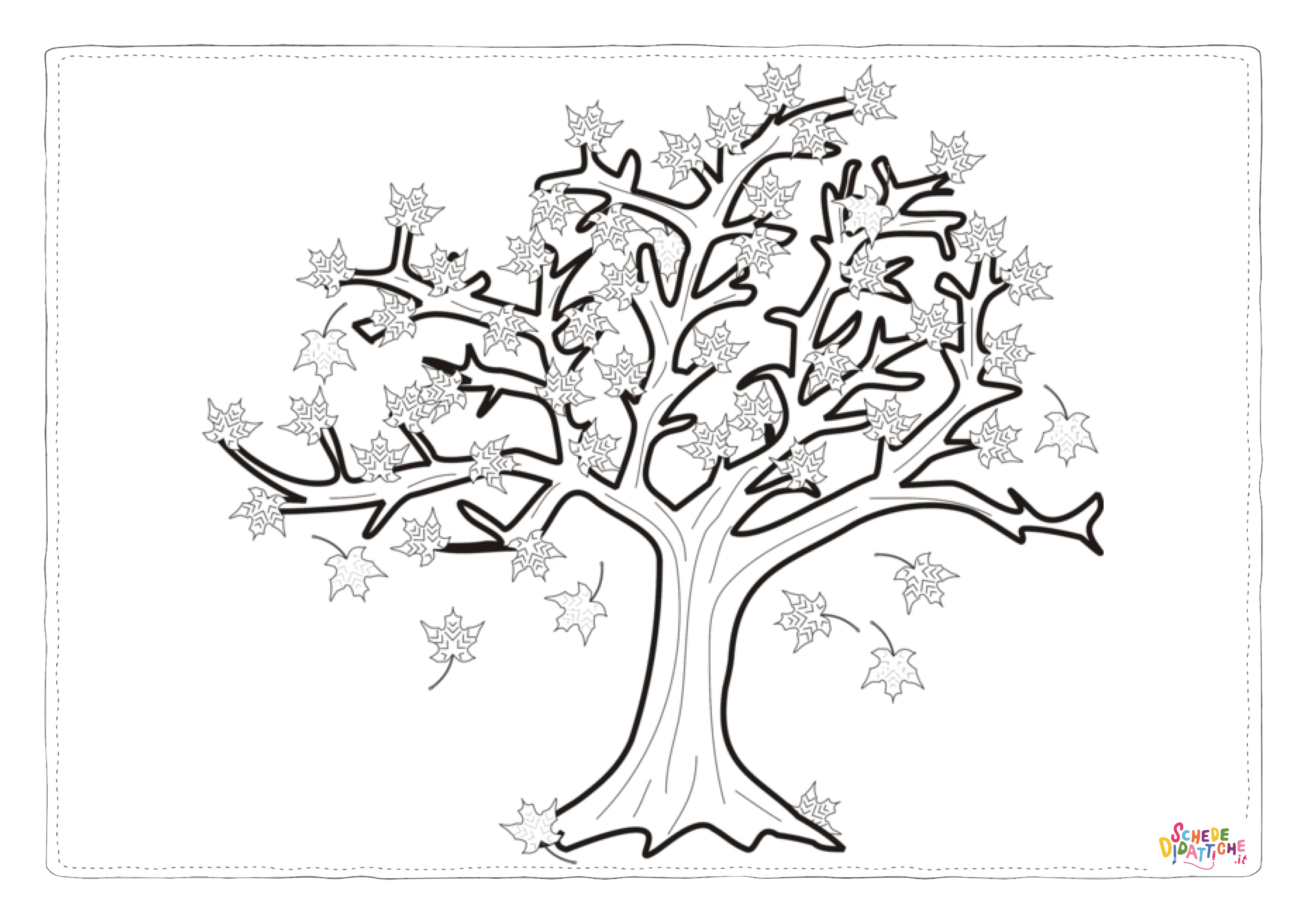 Disegno "Disegno di albero da stampare e colorare 94" Disegno di albero da stampare e colorare 94
