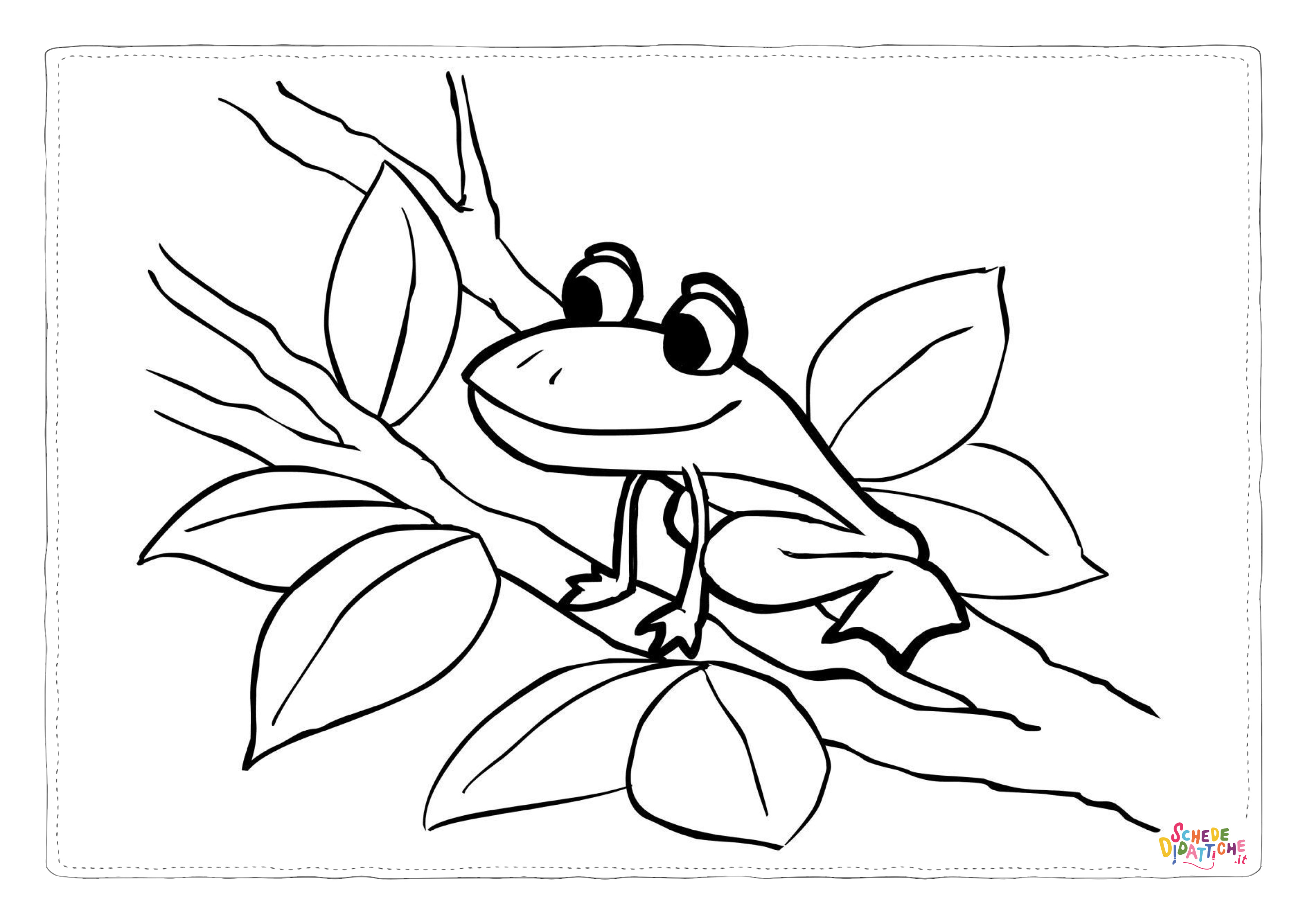 Disegno di rana da stampare e colorare 108