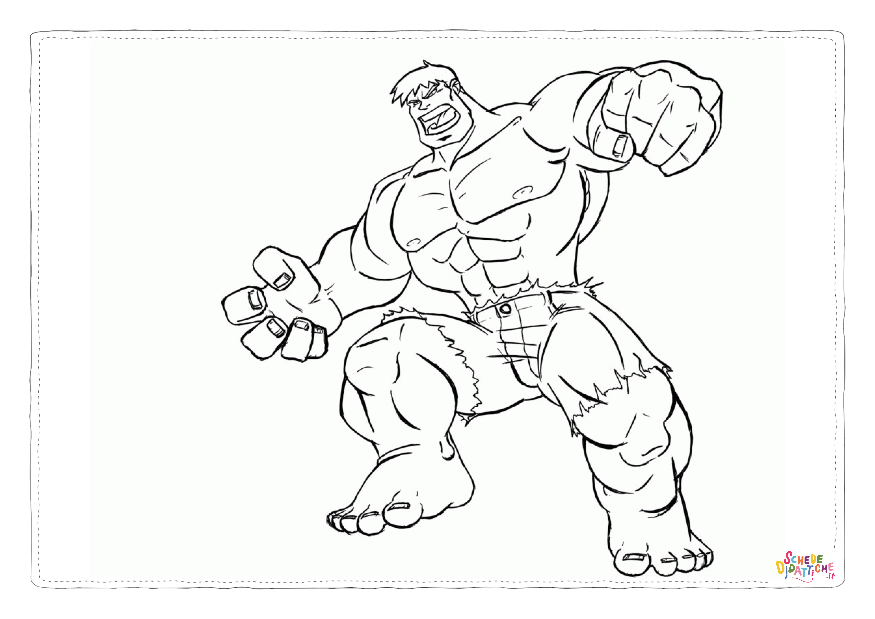 Disegno "Disegno di Hulk da stampare e colorare 147" Disegno di Hulk da stampare e colorare 147