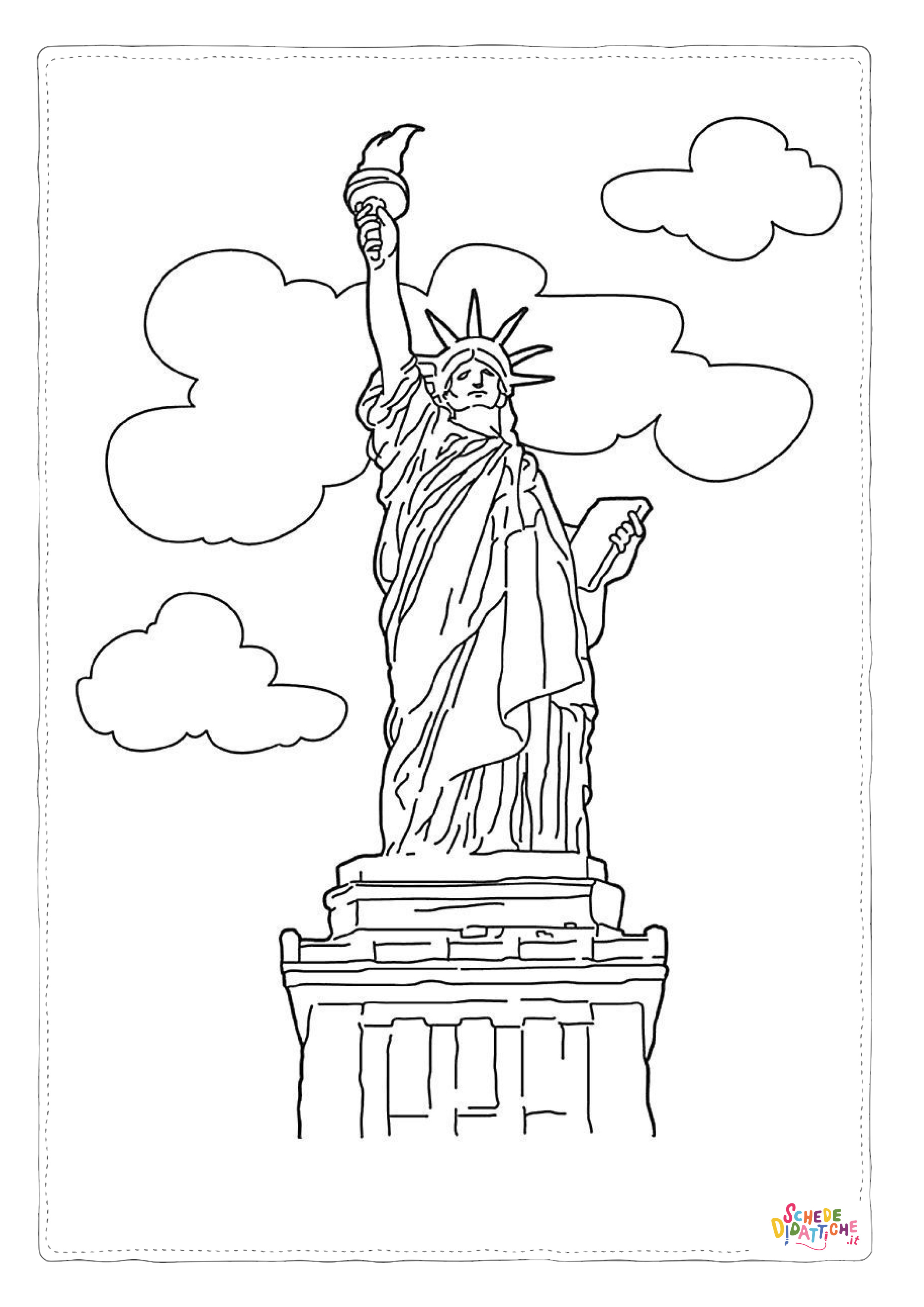 Disegno di monumento famoso da stampare e colorare 38