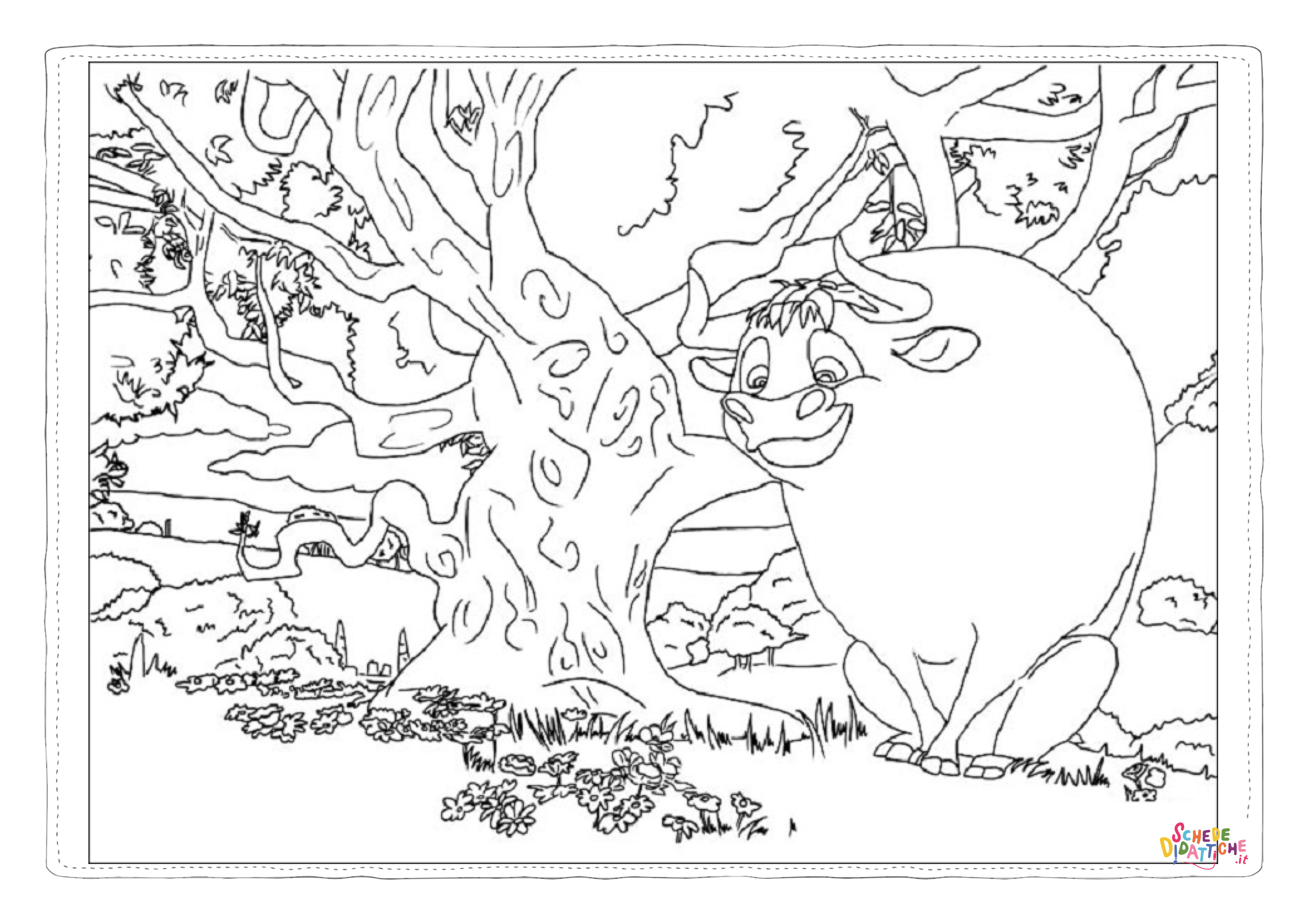 Disegno "Disegno di toro da stampare e colorare 19" Disegno di toro da stampare e colorare 19
