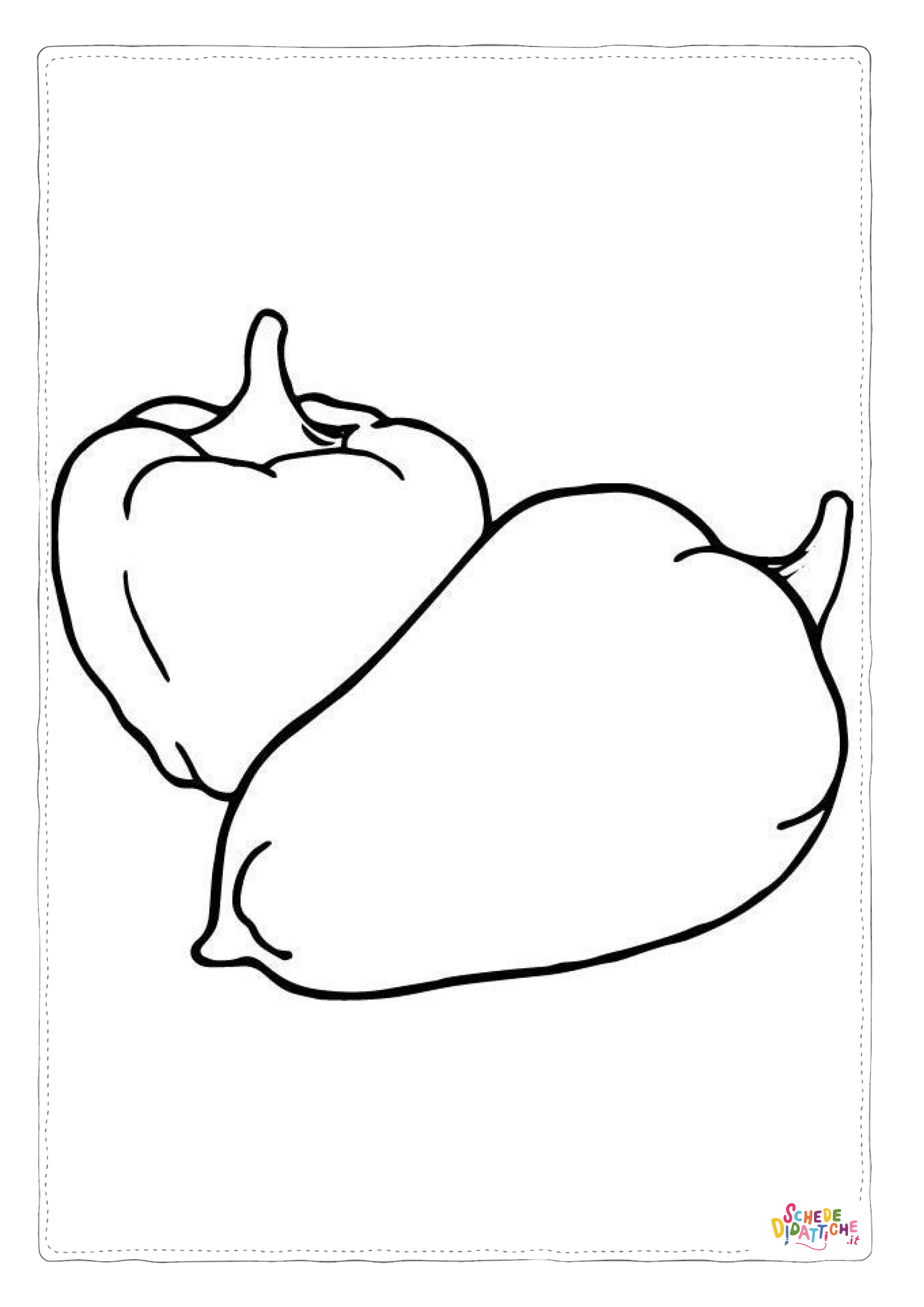 Disegno di peperone da stampare e colorare 7