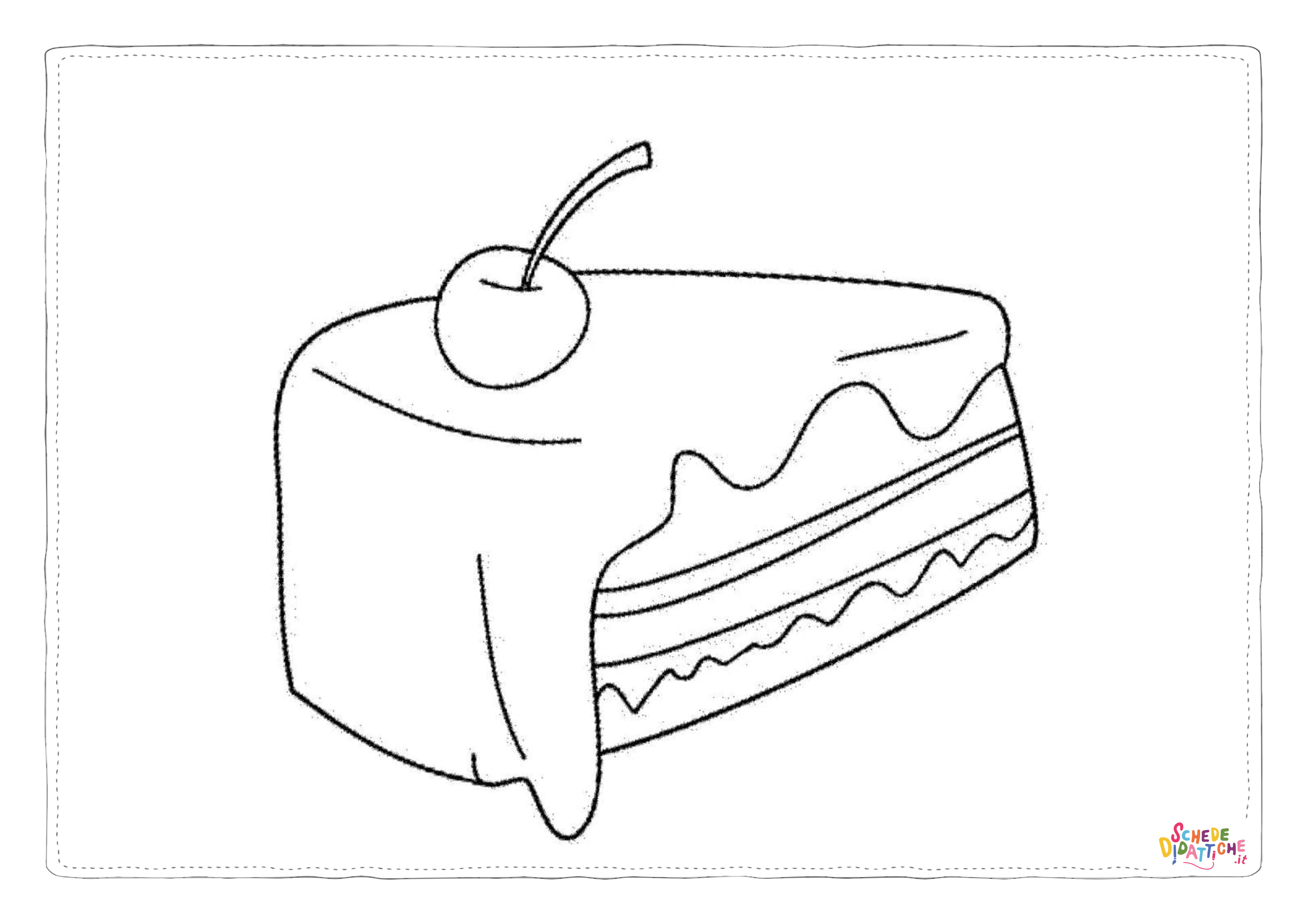 Disegno "Disegno di torta da stampare e colorare 30" Disegno di torta da stampare e colorare 30