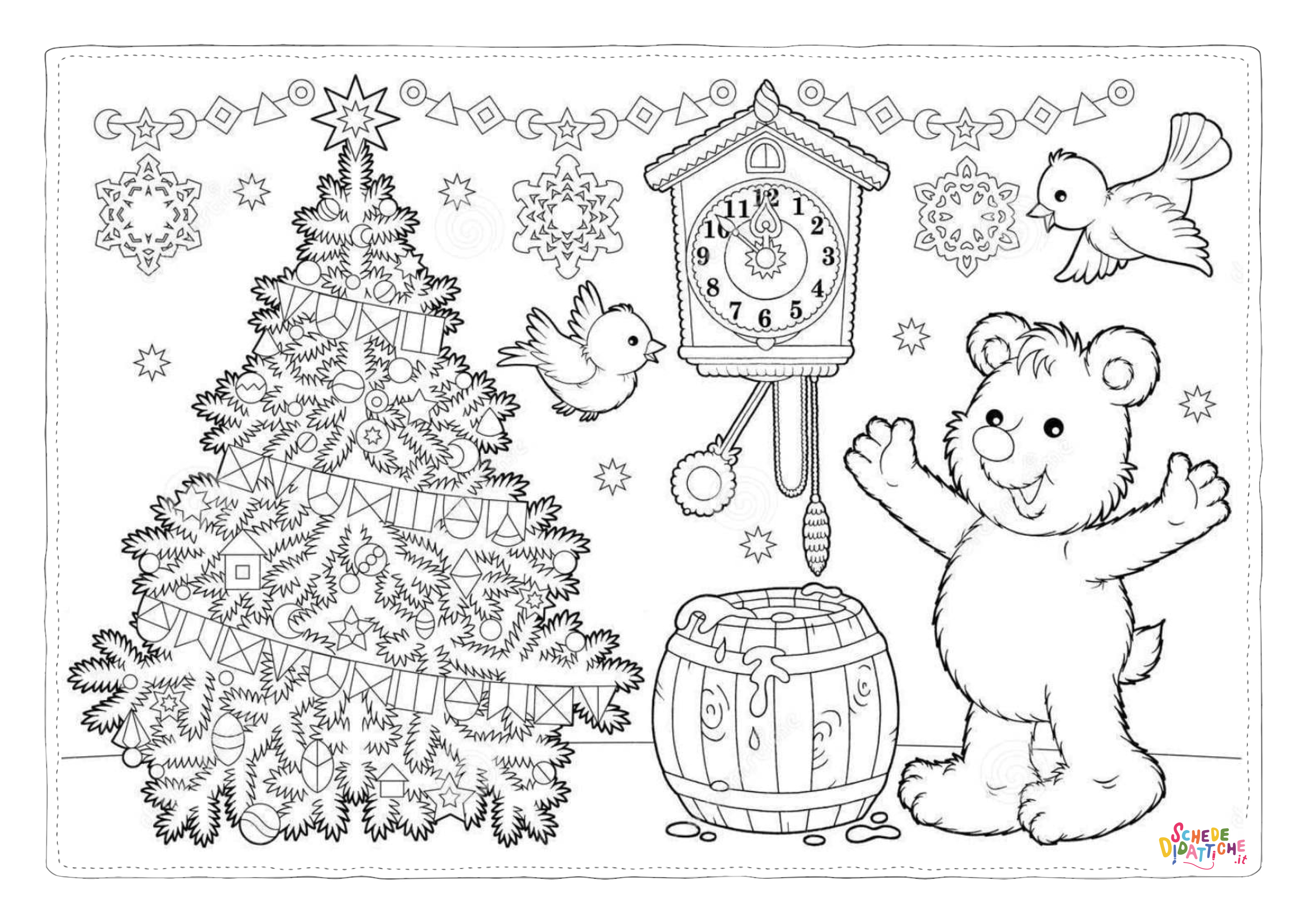 Disegno di albero di Natale da stampare e colorare 177