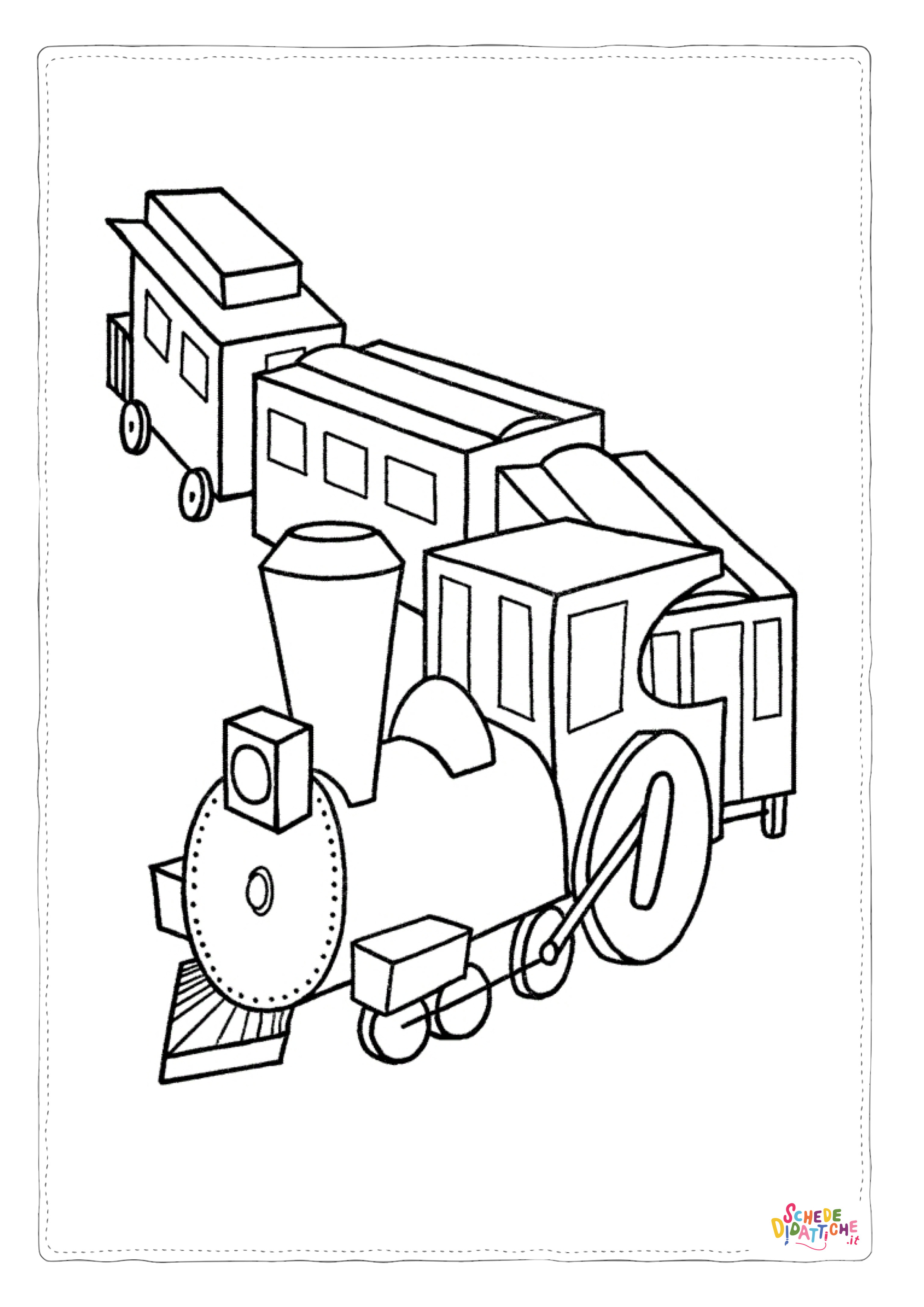 Disegno "Disegno di treno da stampare e colorare 61" Disegno di treno da stampare e colorare 61