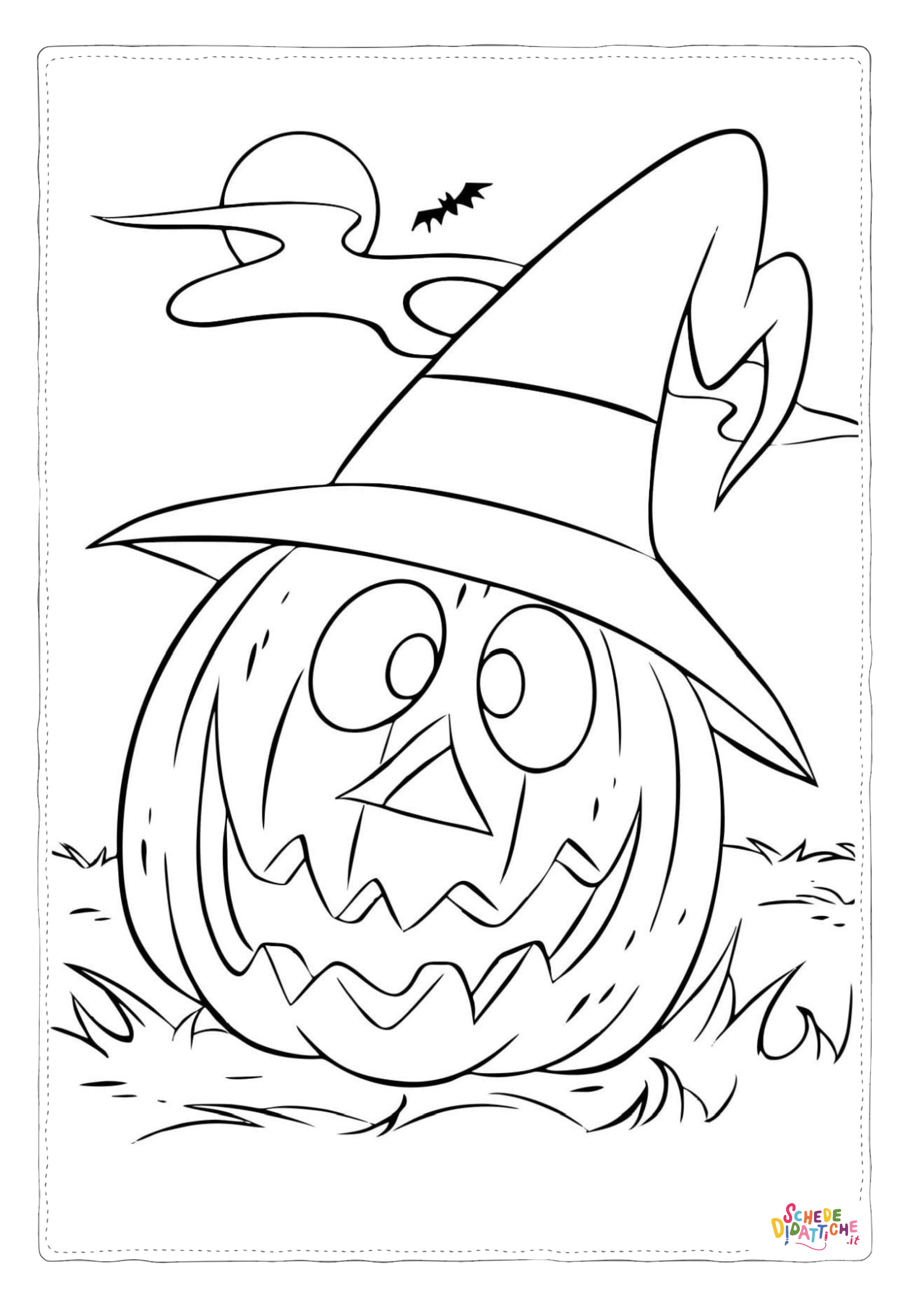 Disegno "Disegno di zucca di Halloween da stampare e colorare 222" Disegno di zucca di Halloween da stampare e colorare 222