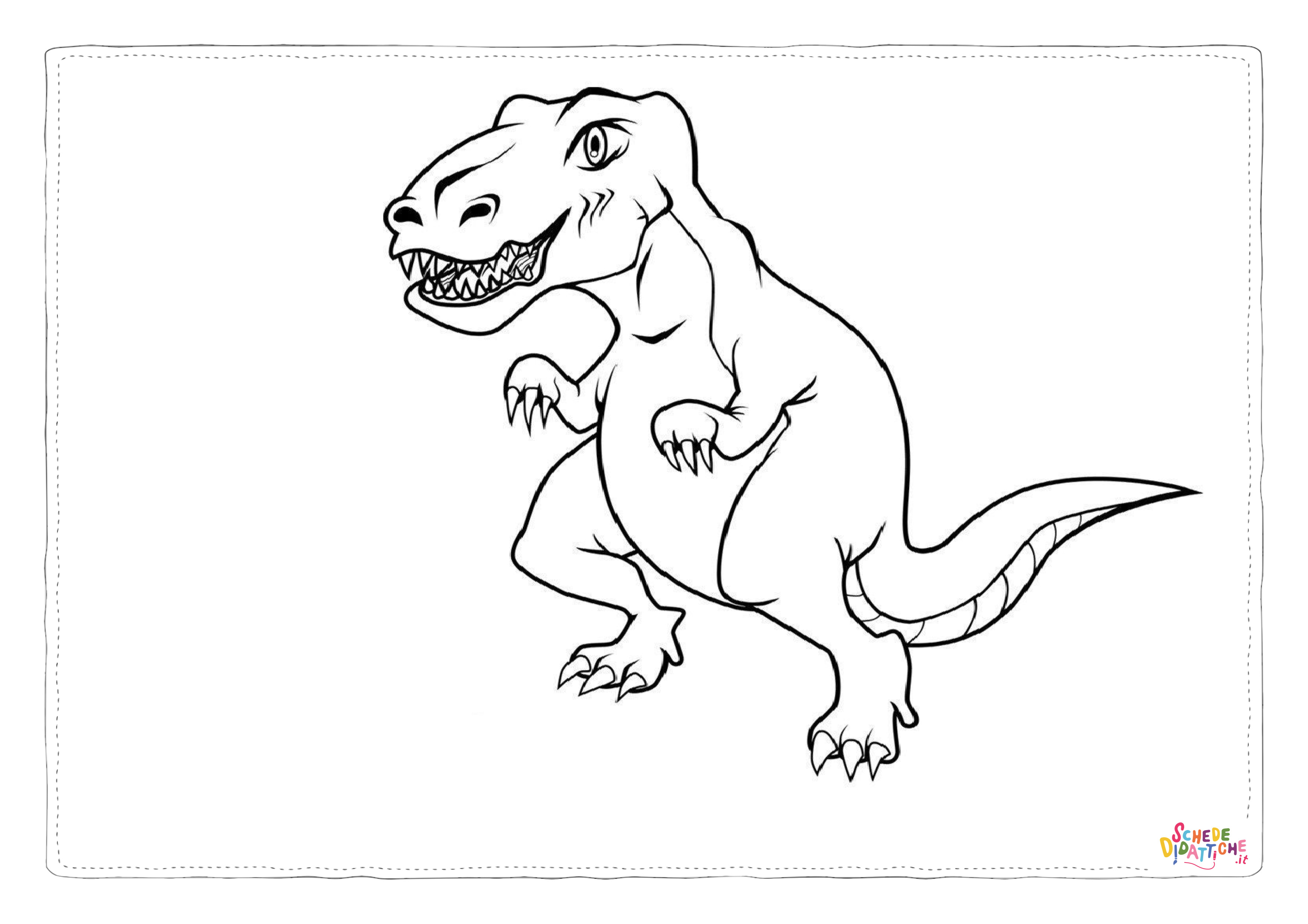 Disegno di Tirannosauro da stampare e colorare 98